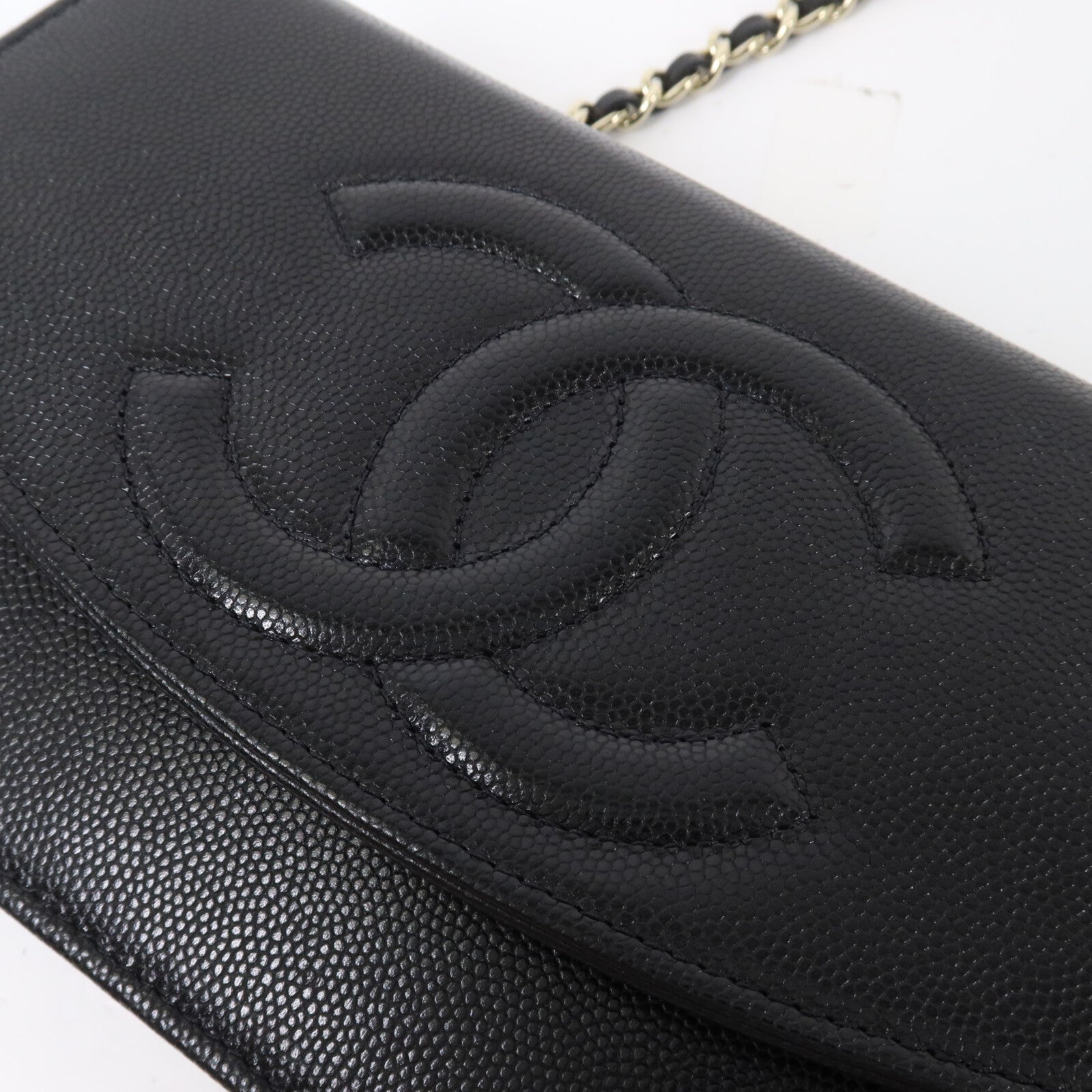 CHANEL 牛皮皮革Wallet On Chain鏈帶肩背袋