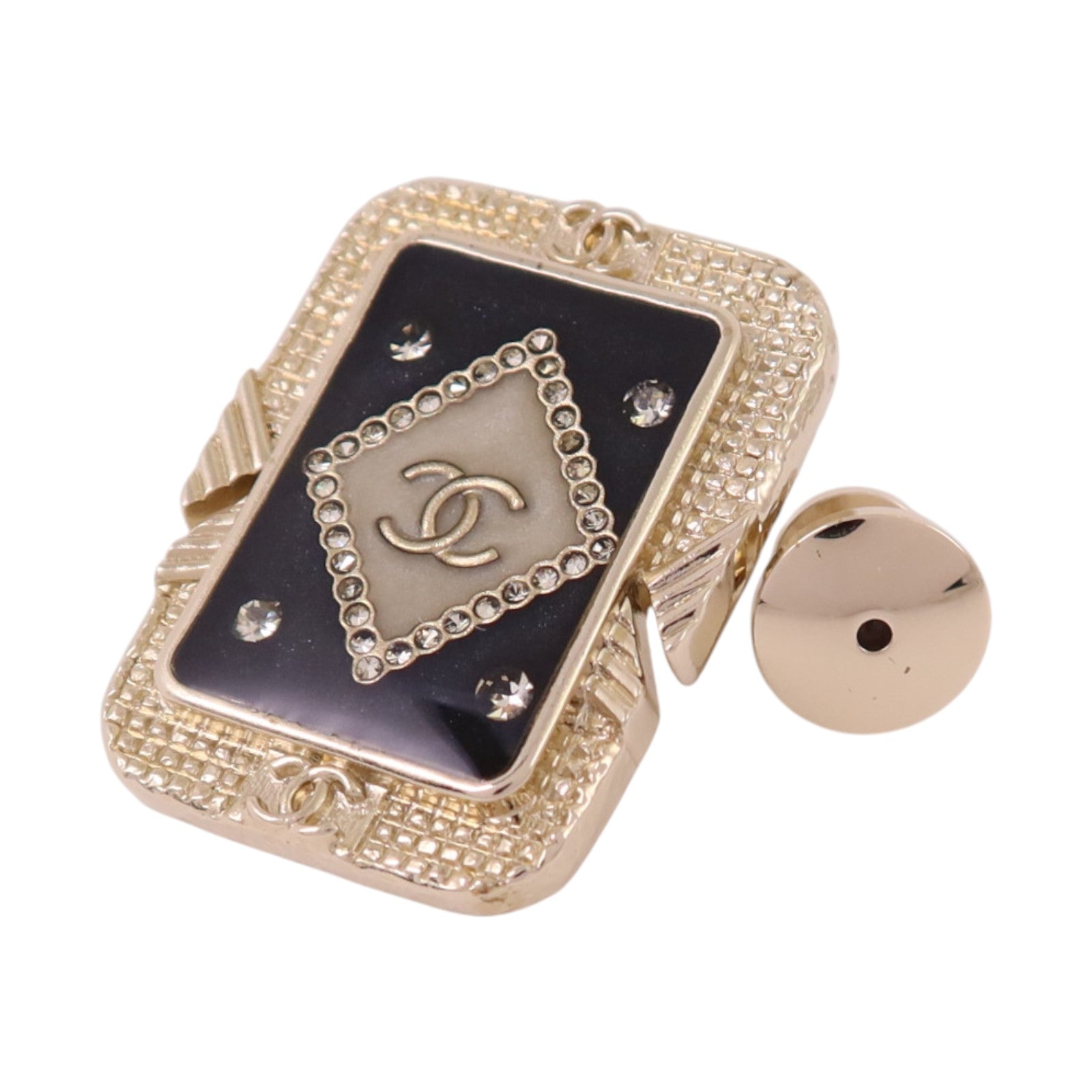 CHANEL 【激減優惠】金屬/水鑽/PVC Brooch金扣胸針