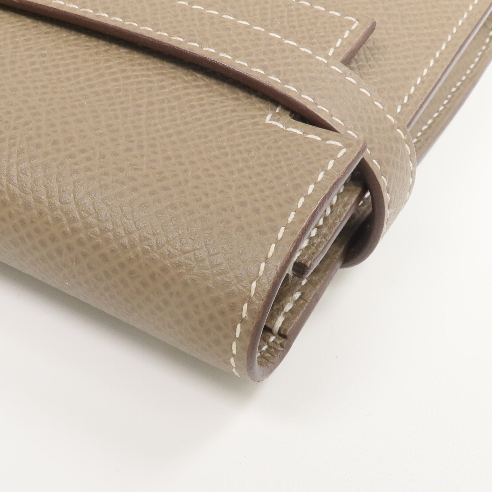 HERMES Epsom皮革Kelly Wallet長錢包Etoupe