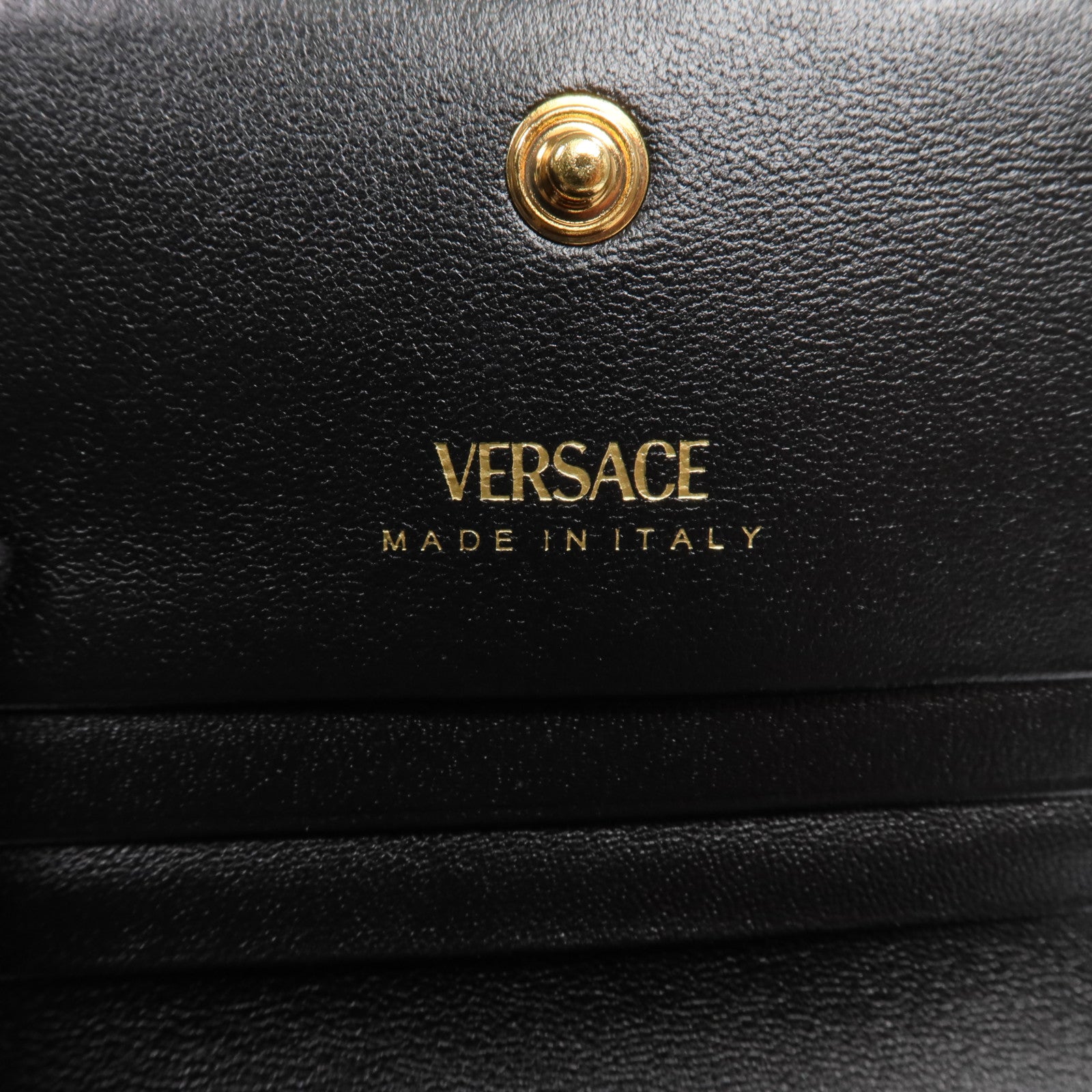 VERSACE 羊皮皮革Medusa '95 Fold Wallet 金扣錢包
