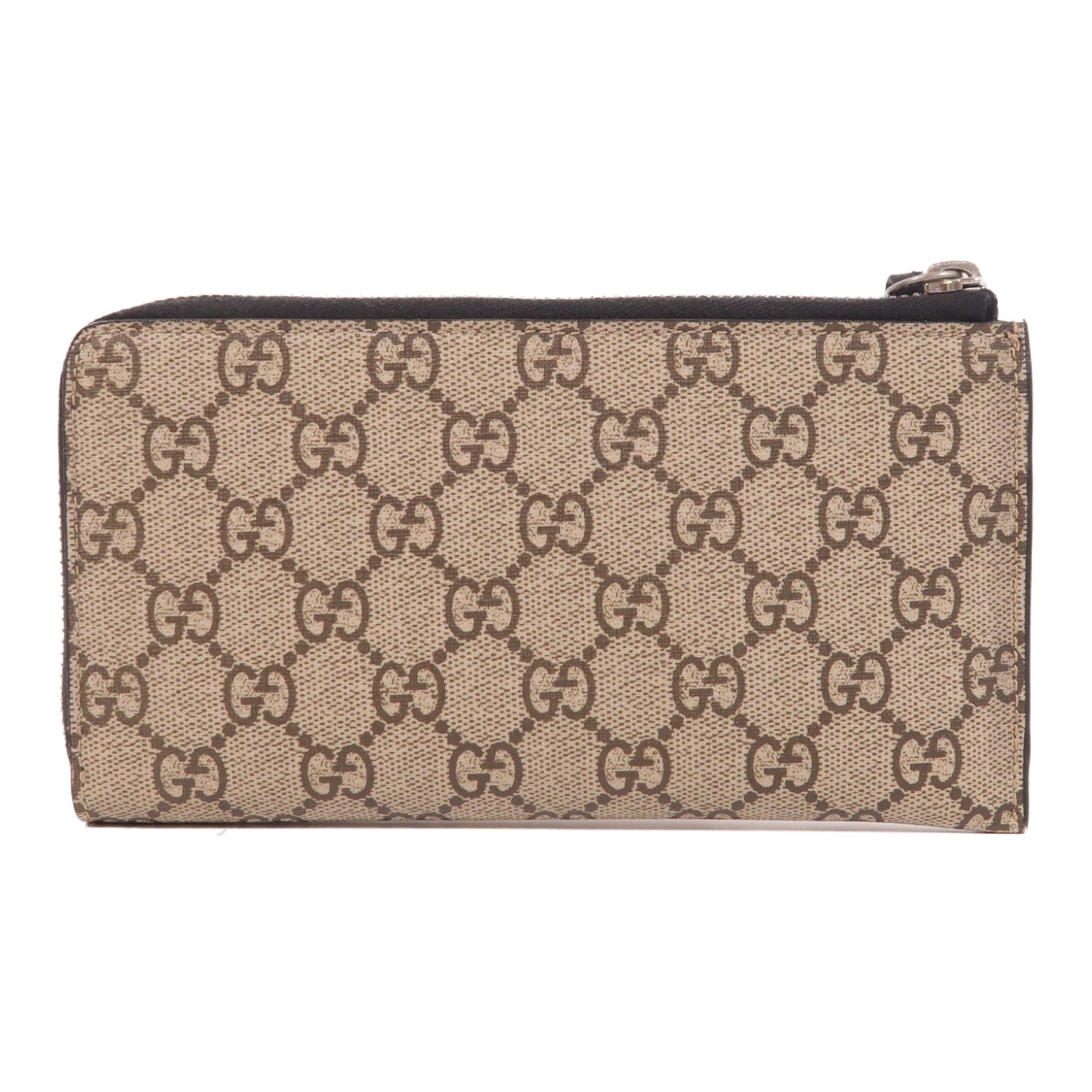 GUCCI GG SHW Long Wallet 575364 PVC Coated Canvas Brown