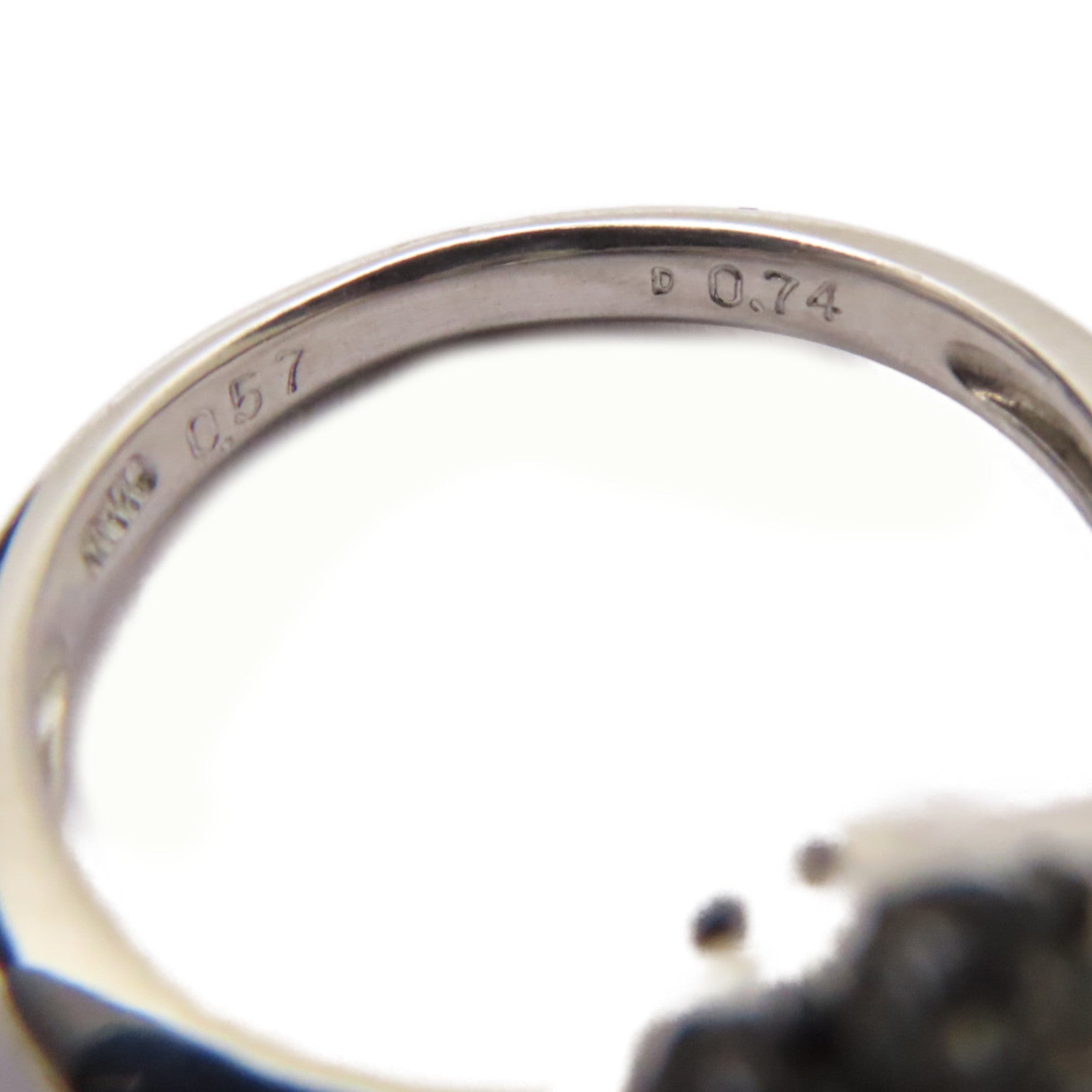 JEWELRY PT鉑金Ruby/Diamond Ring 0.57ct紅寶石/0.74ct鑽石戒指US#6.25