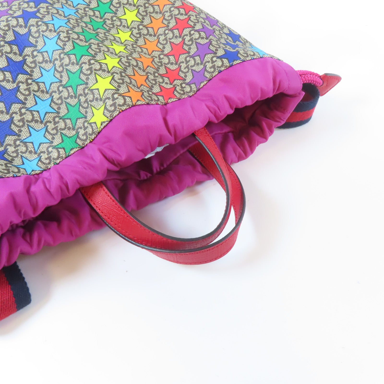 GUCCI 塗層帆布GG Supreme Rainbow Star Backpack背包彩色