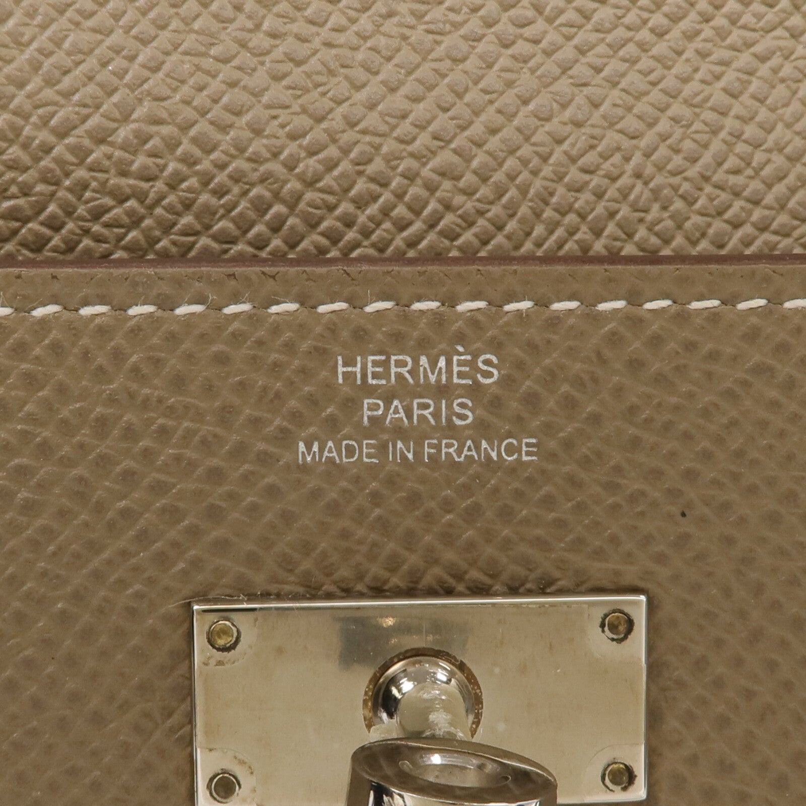 HERMES Epsom皮革Kelly Wallet長錢包Etoupe