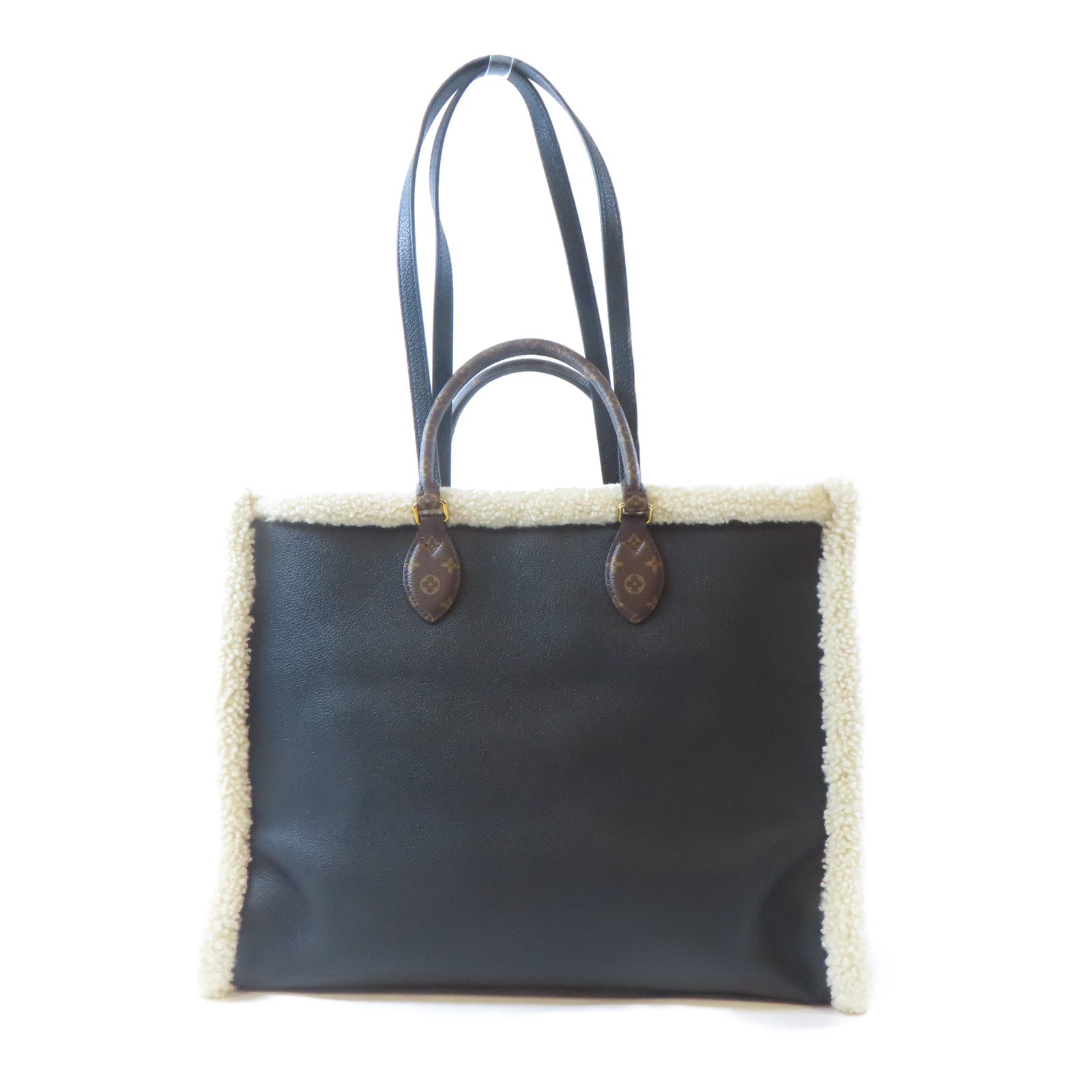 LOUIS VUITTON (PRICE DOWN) LV GHW On The Go GM Tote Bag 2 Way Bag M56958 Calfskin Wool Black