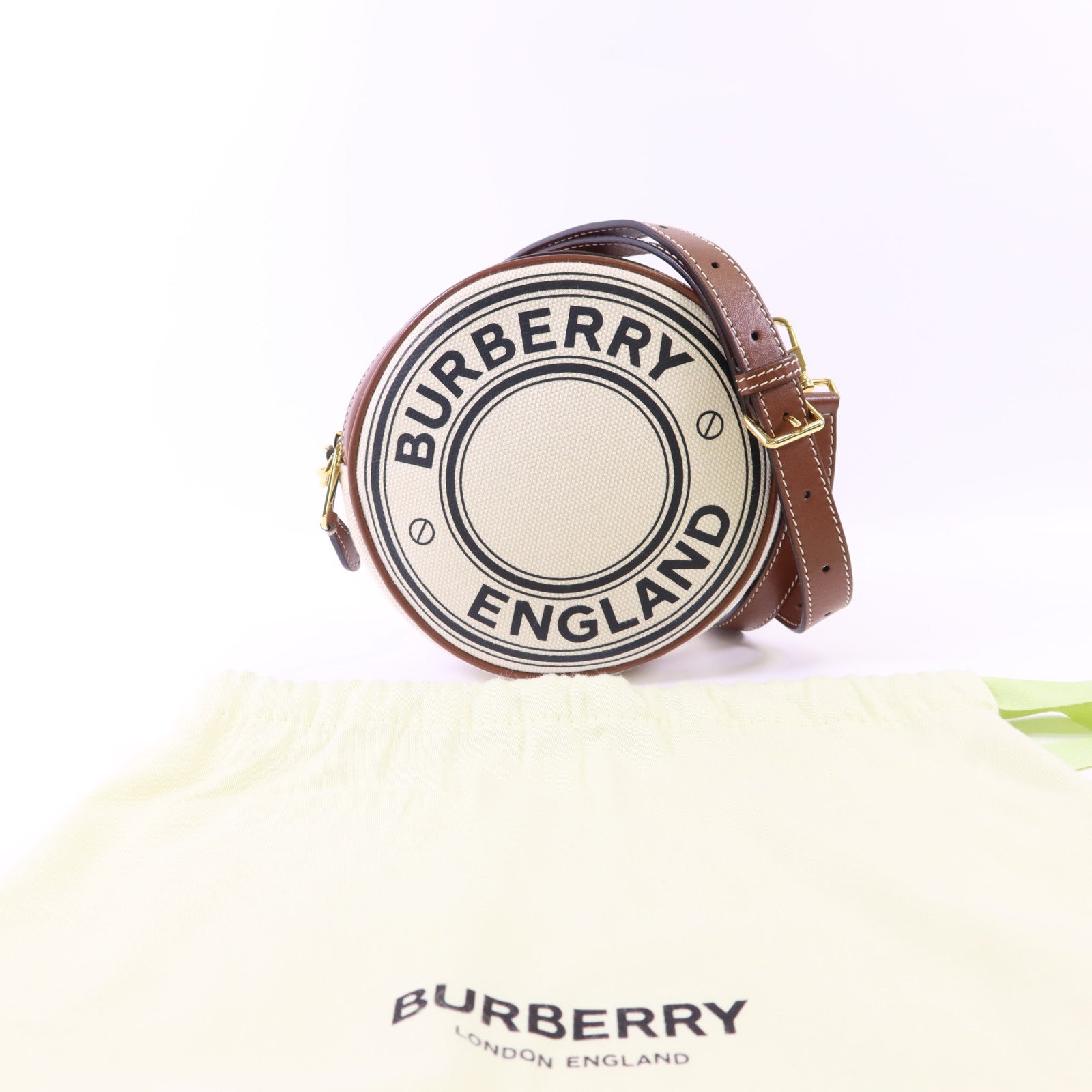 BURBERRY 帆布Louise金扣肩背袋