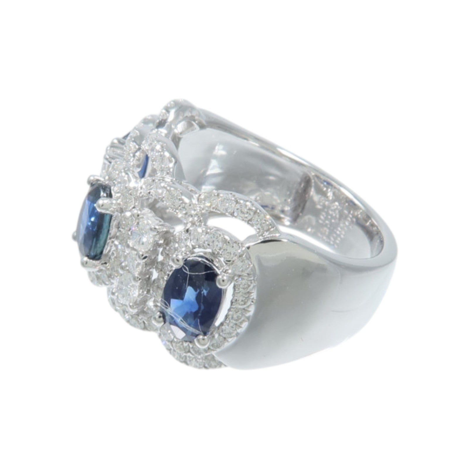 JEWELRY 18K白金Sapphire Diamond Ring藍寶石/鑽石戒指