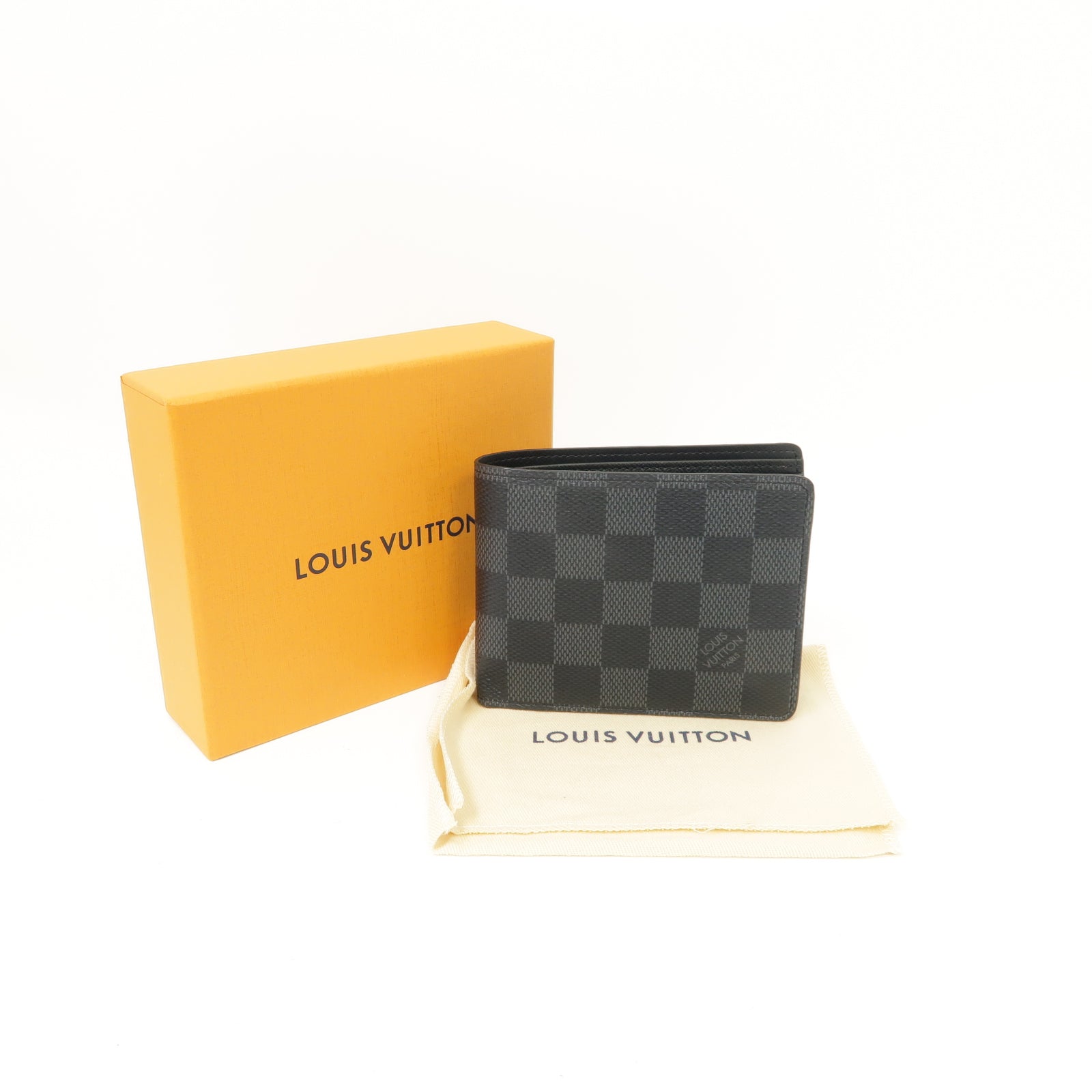 LOUIS VUITTON Damier Graphite Multiple錢包灰色