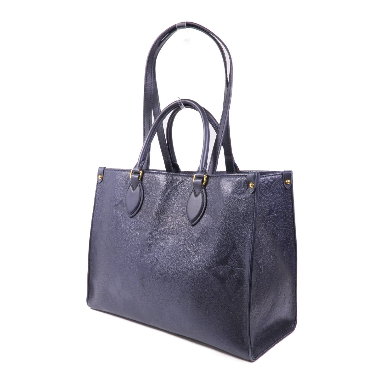 LOUIS VUITTON Monogram Empreinte On The Go MM金扣手挽肩背兩用袋