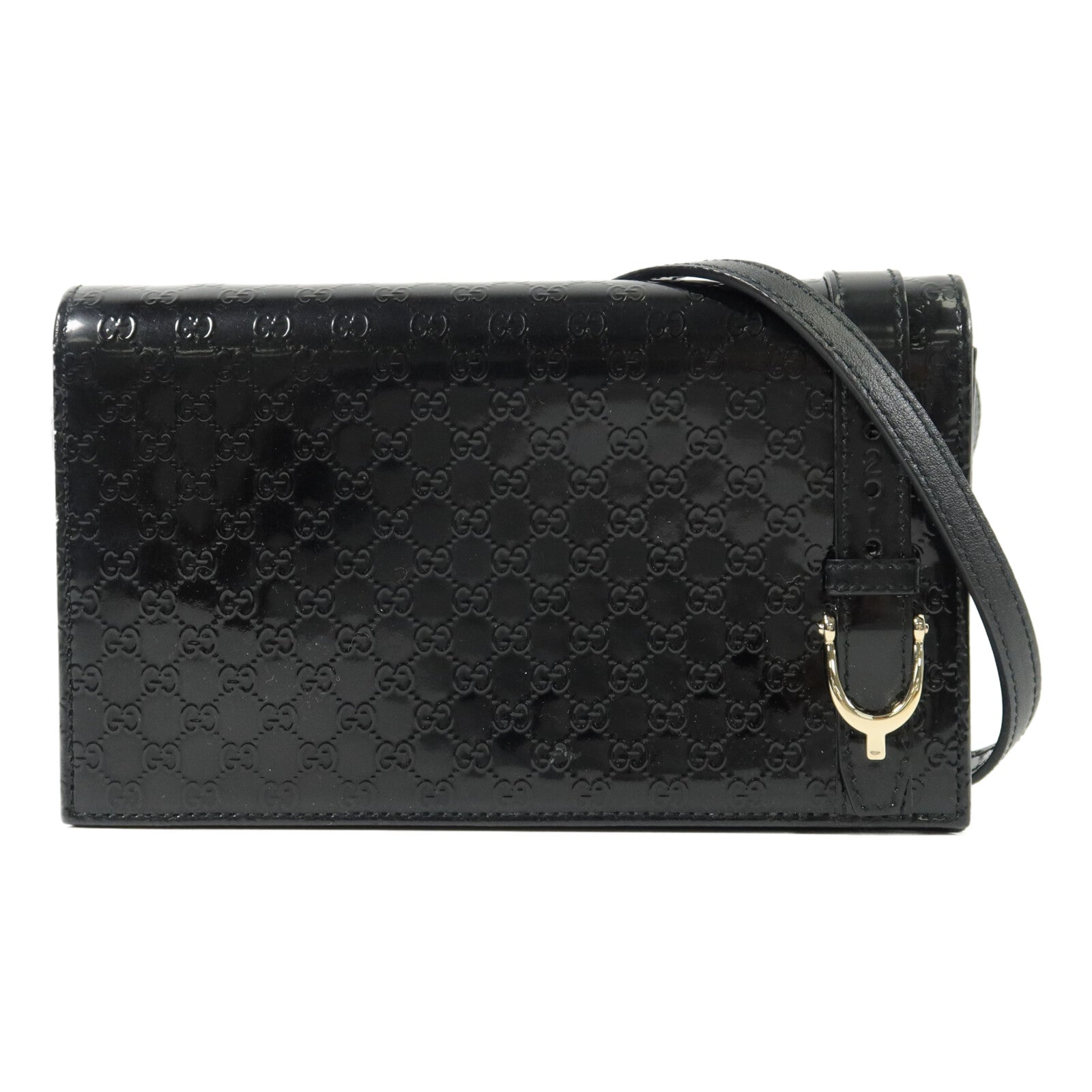 GUCCI 漆皮皮革Wallet on Chain肩背袋