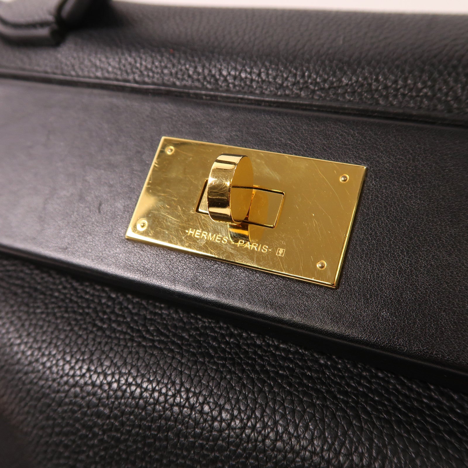 HERMES Clemence皮革24/24 29CM金扣手挽肩背兩用袋