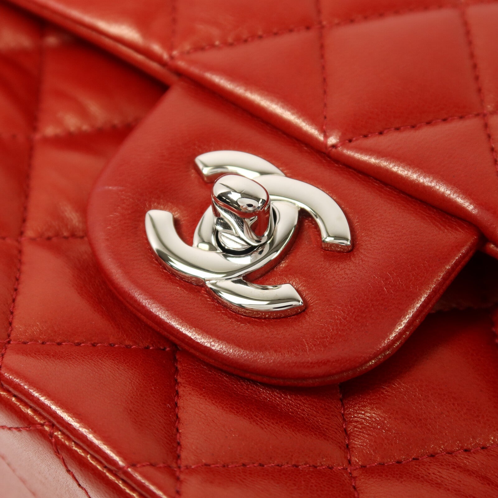 CHANEL 羊皮皮革Classic 25銀扣鏈帶肩背袋