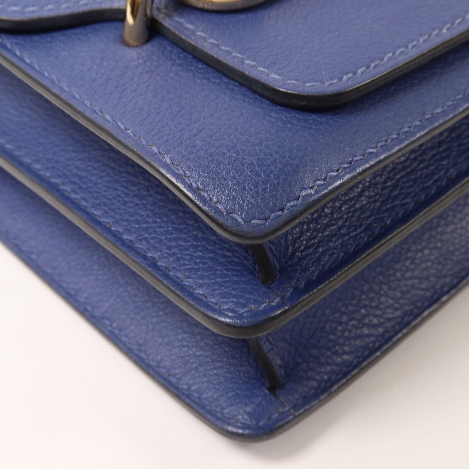 HERMES Evercolor皮革Roulis Mini肩背袋Bleu Agate