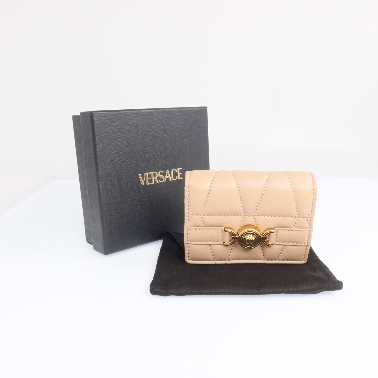 VERSACE 羊皮皮革Medusa '95 Fold Wallet金扣錢包