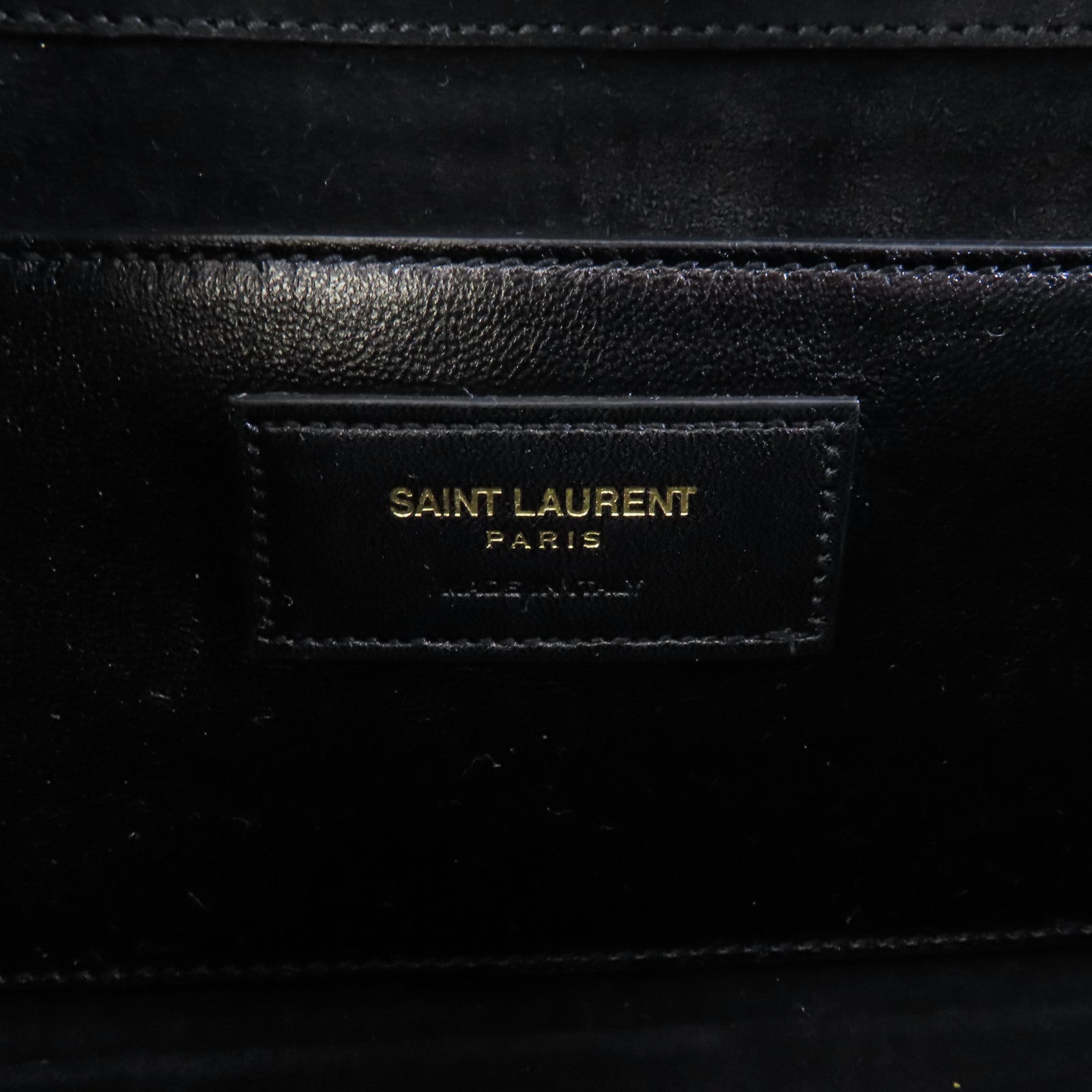 SAINT LAURENT 漆皮皮革Clutch金扣手拿包黑色
