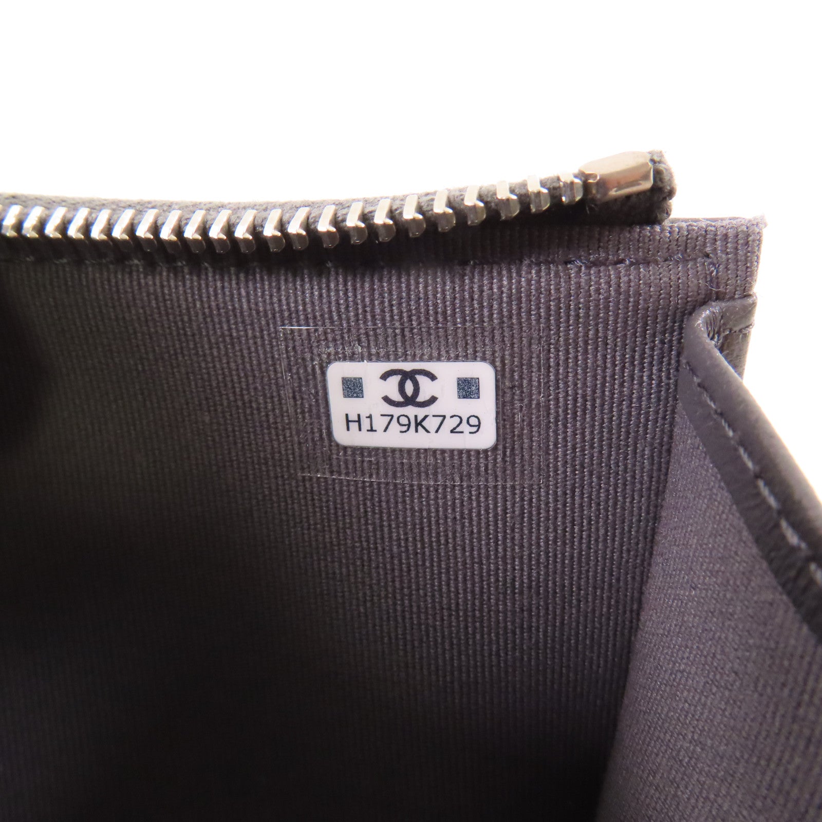 CHANEL 羊皮皮革Wallet銀扣錢包