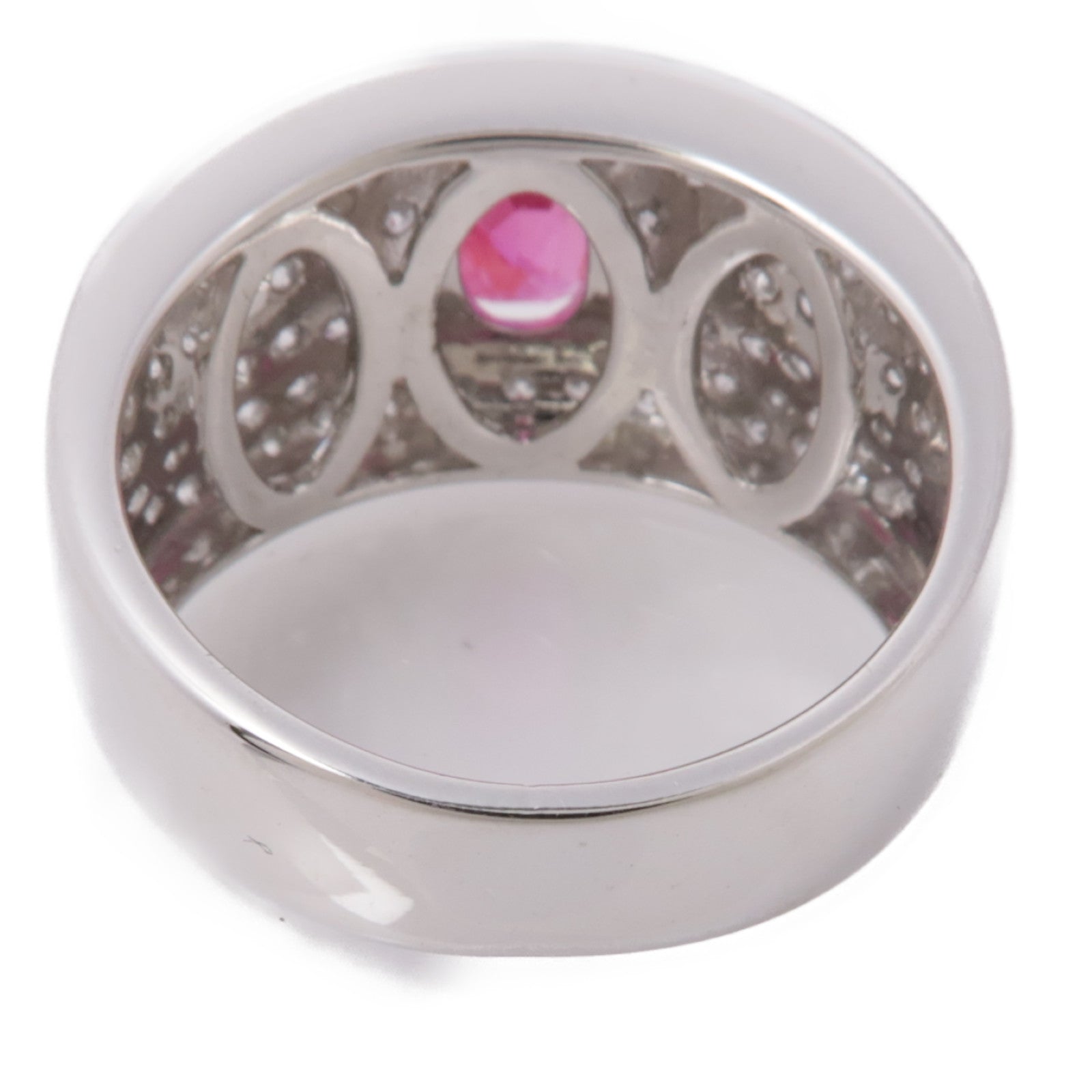 JEWELRY 【激減優惠】18K白金Ruby/Diamond Ring 紅寶石/鑽石戒指US#6