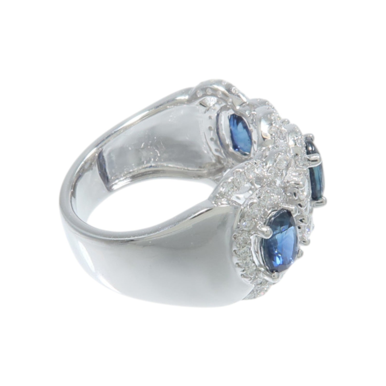 JEWELRY 18K白金Sapphire Diamond Ring藍寶石/鑽石戒指