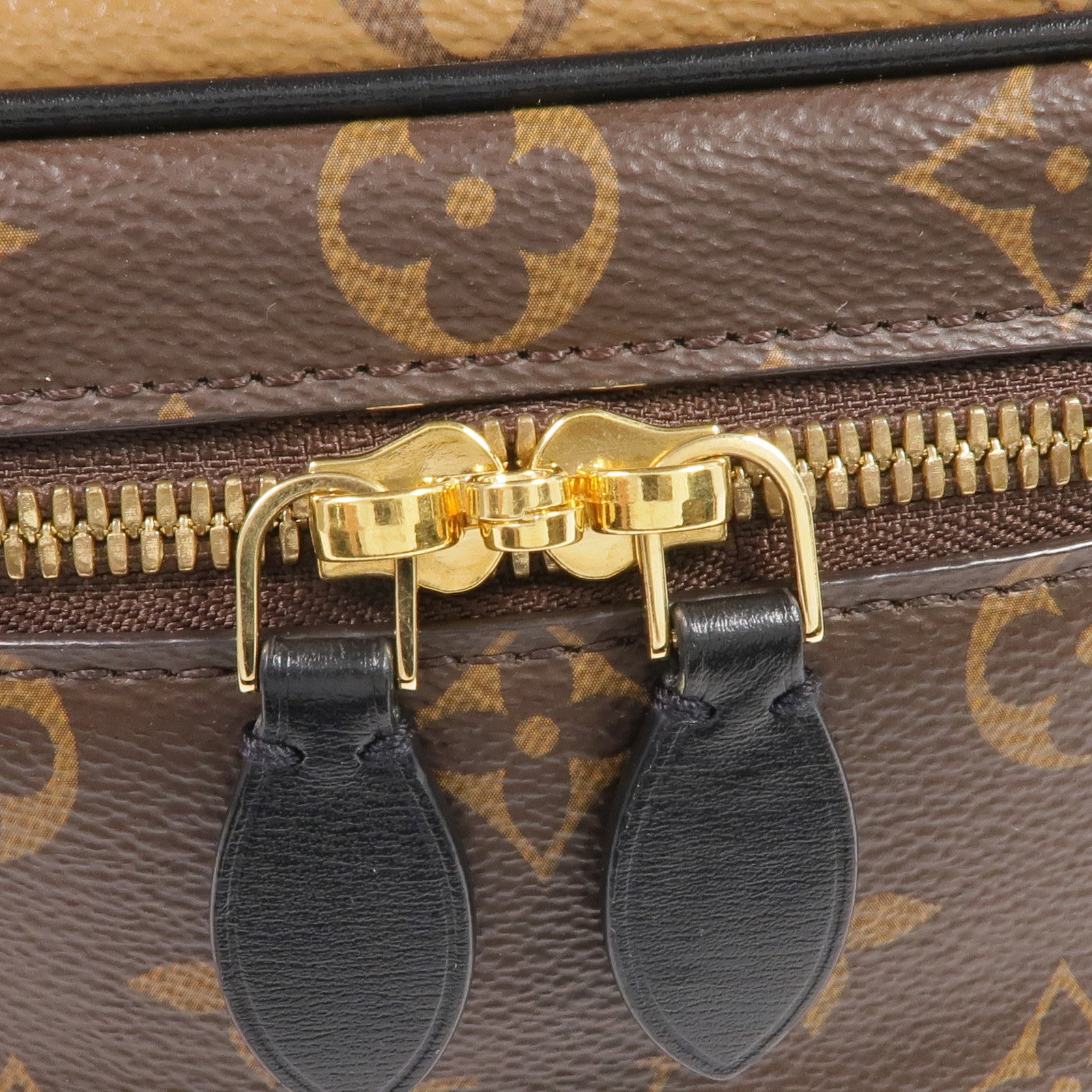 LOUIS VUITTON Monogram/Monogram Reverse Vanity PM金扣手挽肩背兩用袋棕色