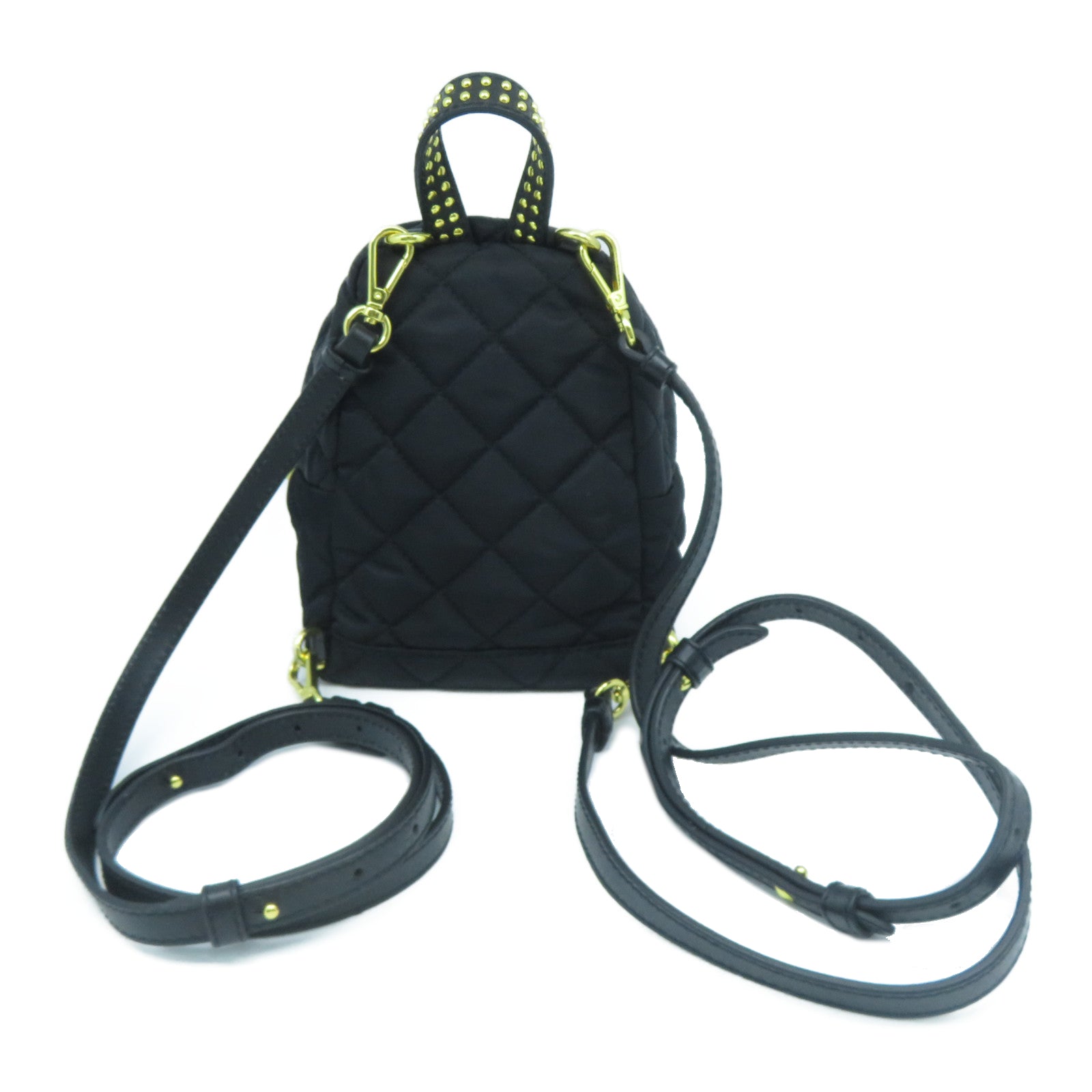 MOSCHINO 【激減優惠】菱格帆布Backpack金扣背包黑色