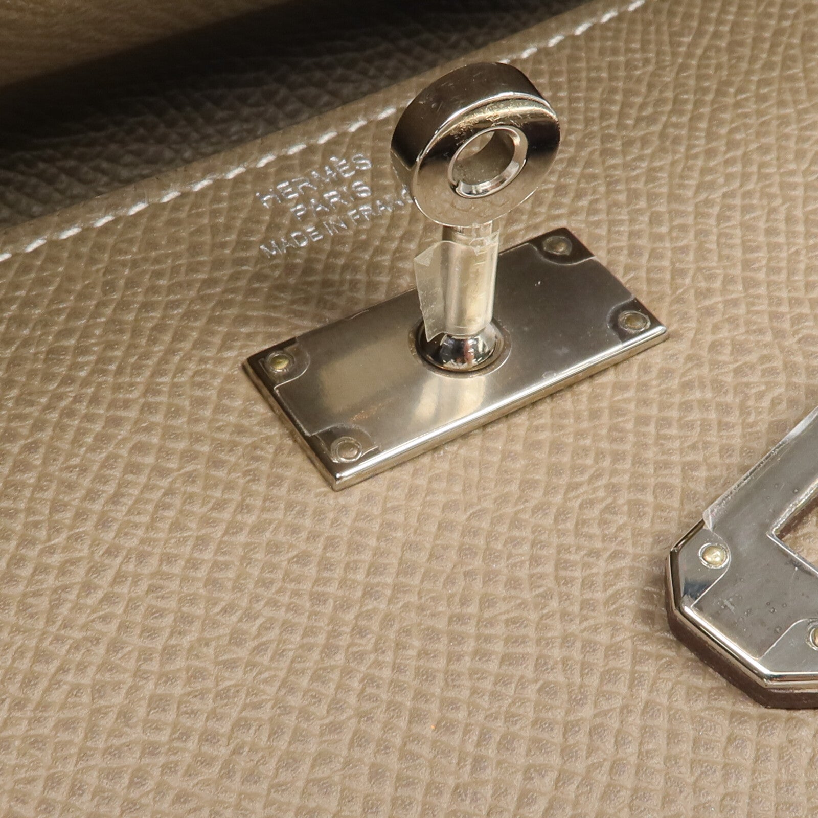 HERMES Epsom皮革Kelly Wallet長錢包Etoupe