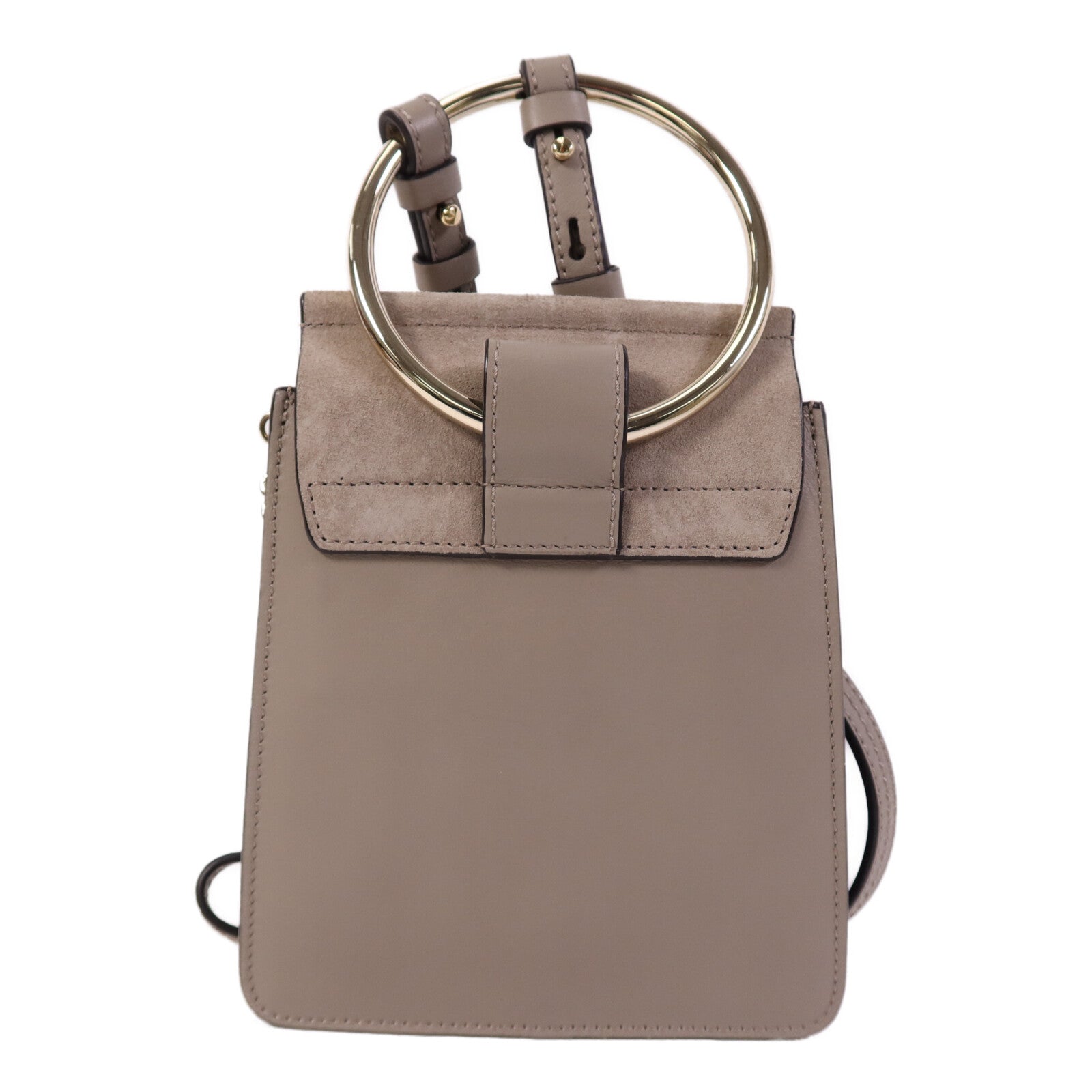 Chloe 牛皮/麂皮皮革Faye Mini Bag金扣手挽肩背兩用袋