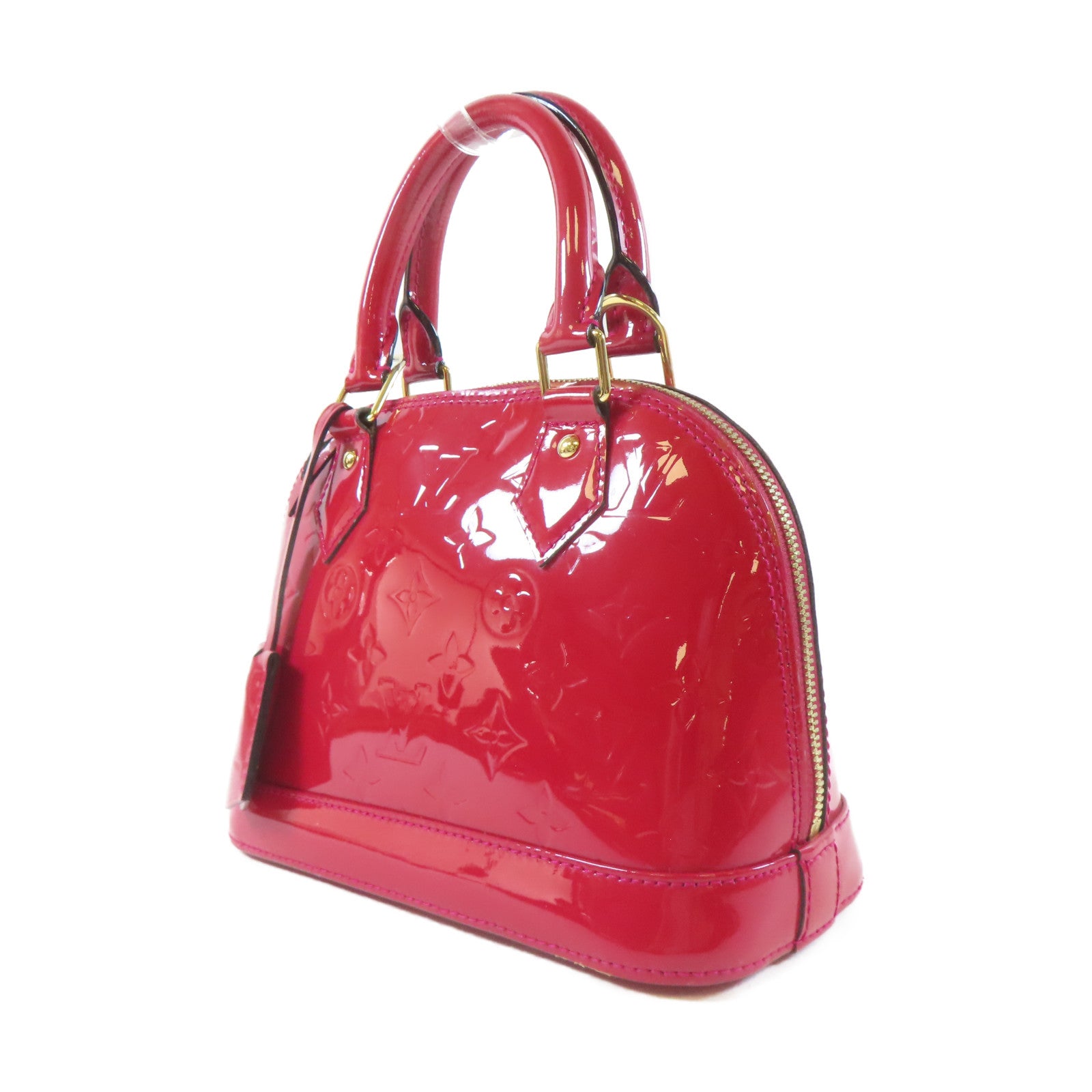 LOUIS VUITTON Vernis Alma BB金扣手挽肩背兩用袋紅色