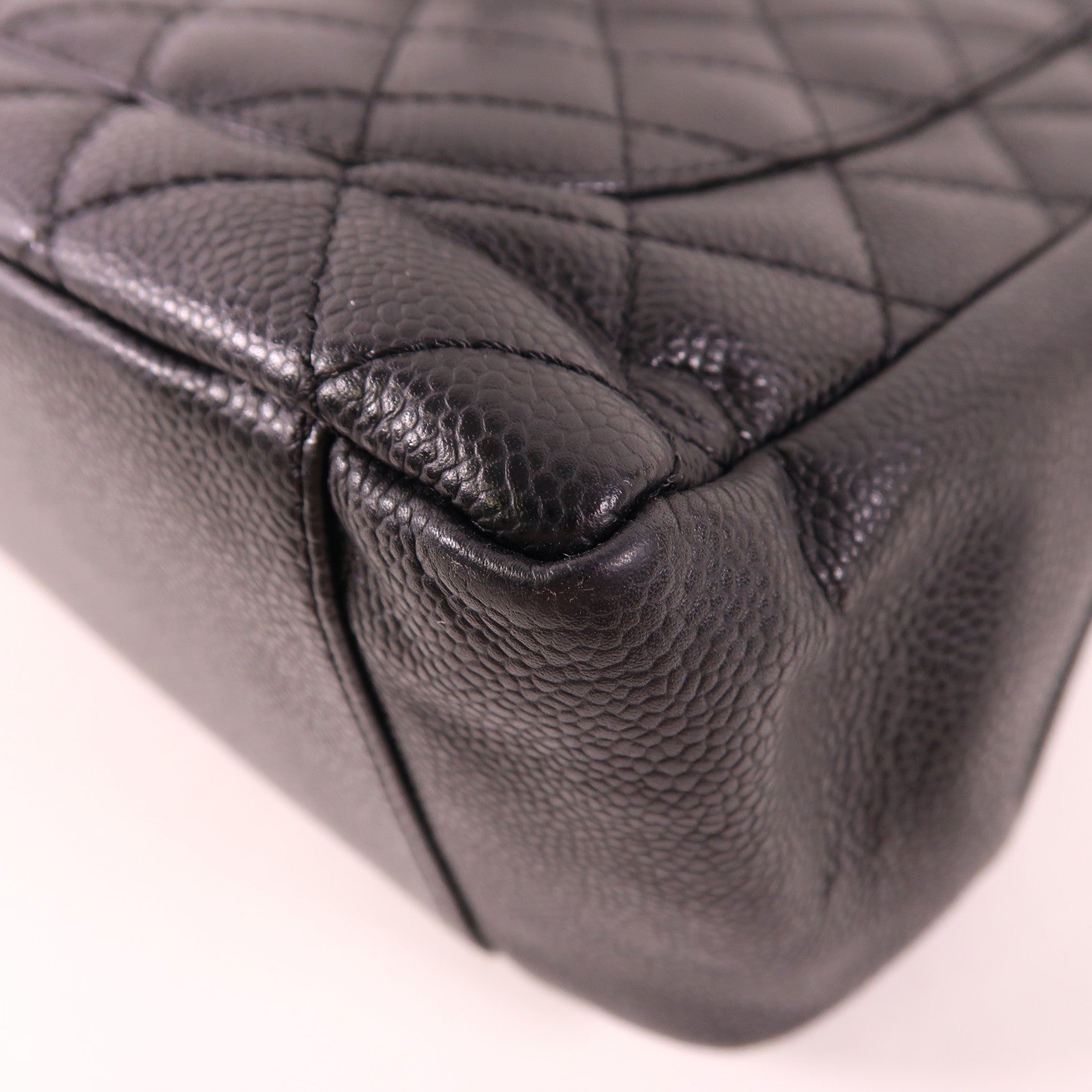 CHANEL 牛皮皮革GST Grand Shopping Tote Bag銀扣鏈帶肩背袋