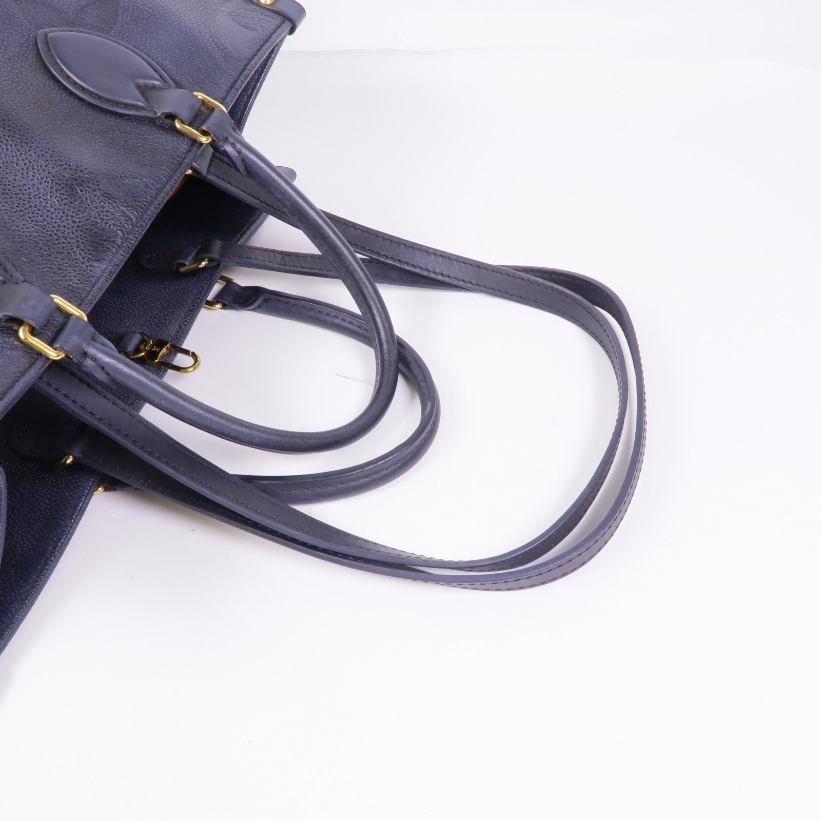 LOUIS VUITTON Monogram Empreinte On The Go MM金扣手挽肩背兩用袋