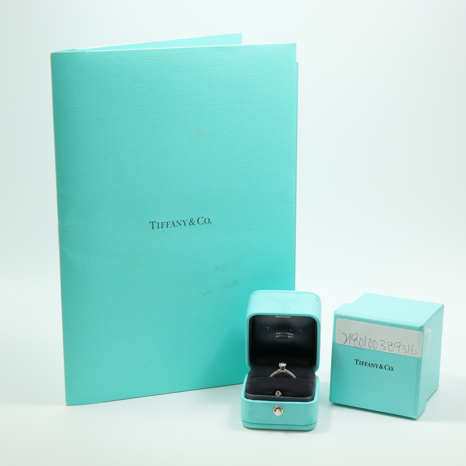 TIFFANY＆CO PT950鉑金TI SPTRD鑽石戒指
