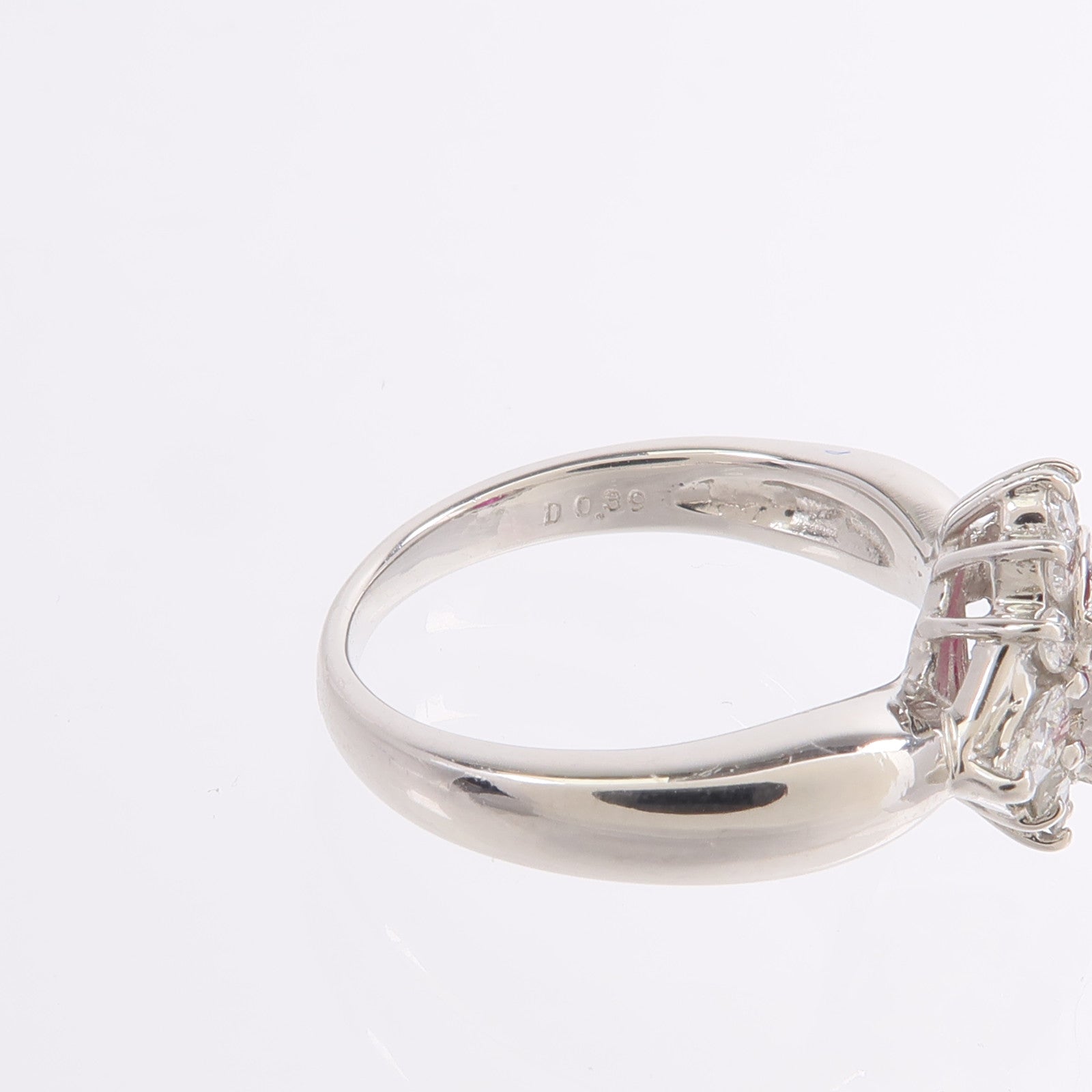 JEWELRY PT850鉑金Ruby Diamond Ring紅寶石/鑽石戒指
