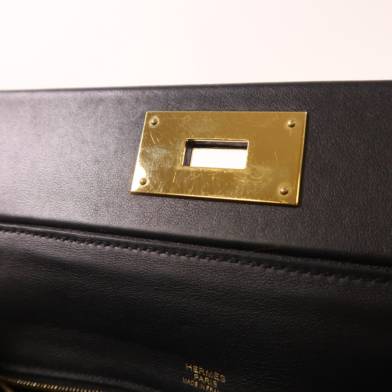 HERMES Clemence皮革24/24 29CM金扣手挽肩背兩用袋