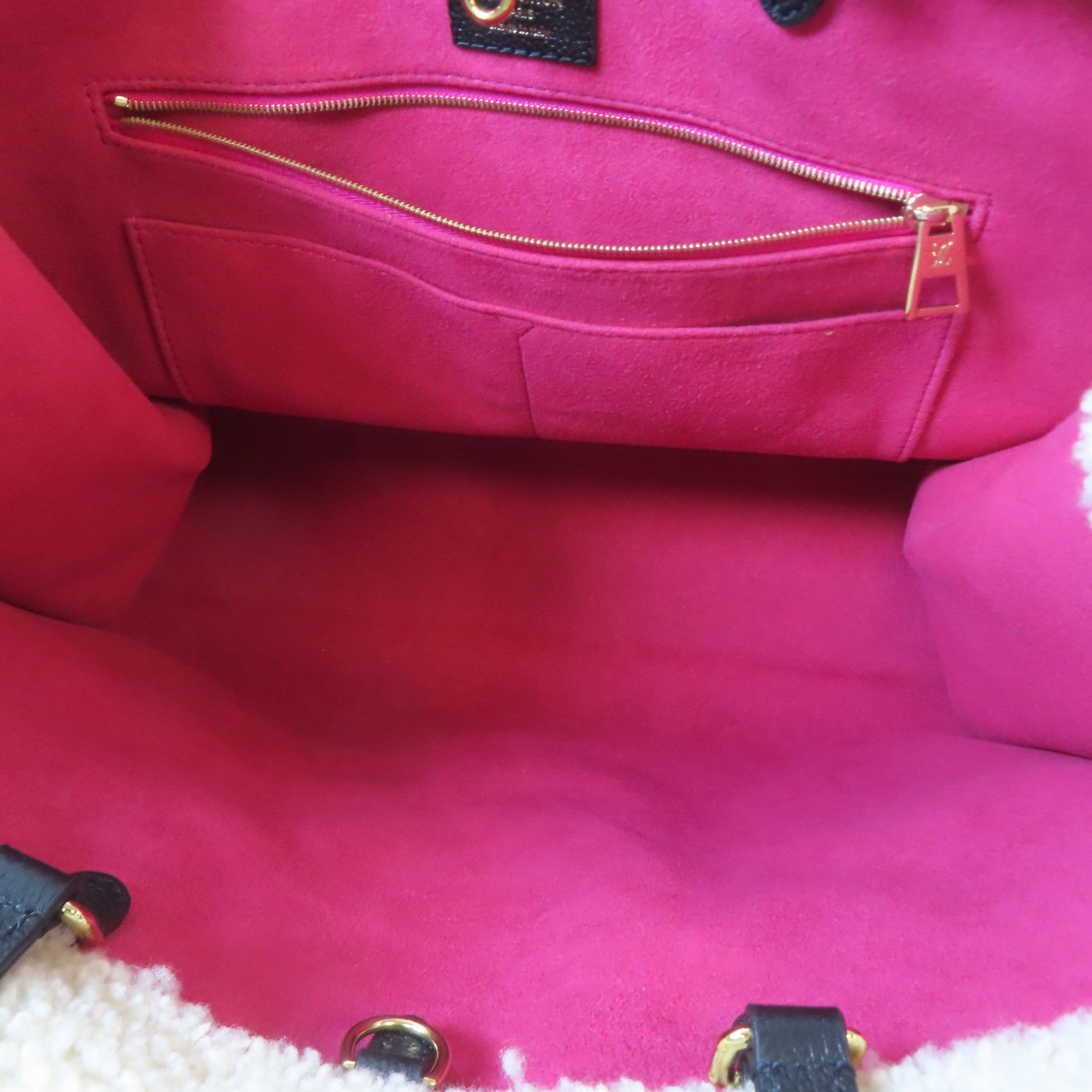 LOUIS VUITTON (PRICE DOWN) LV GHW On The Go GM Tote Bag 2 Way Bag M56958 Calfskin Wool Black