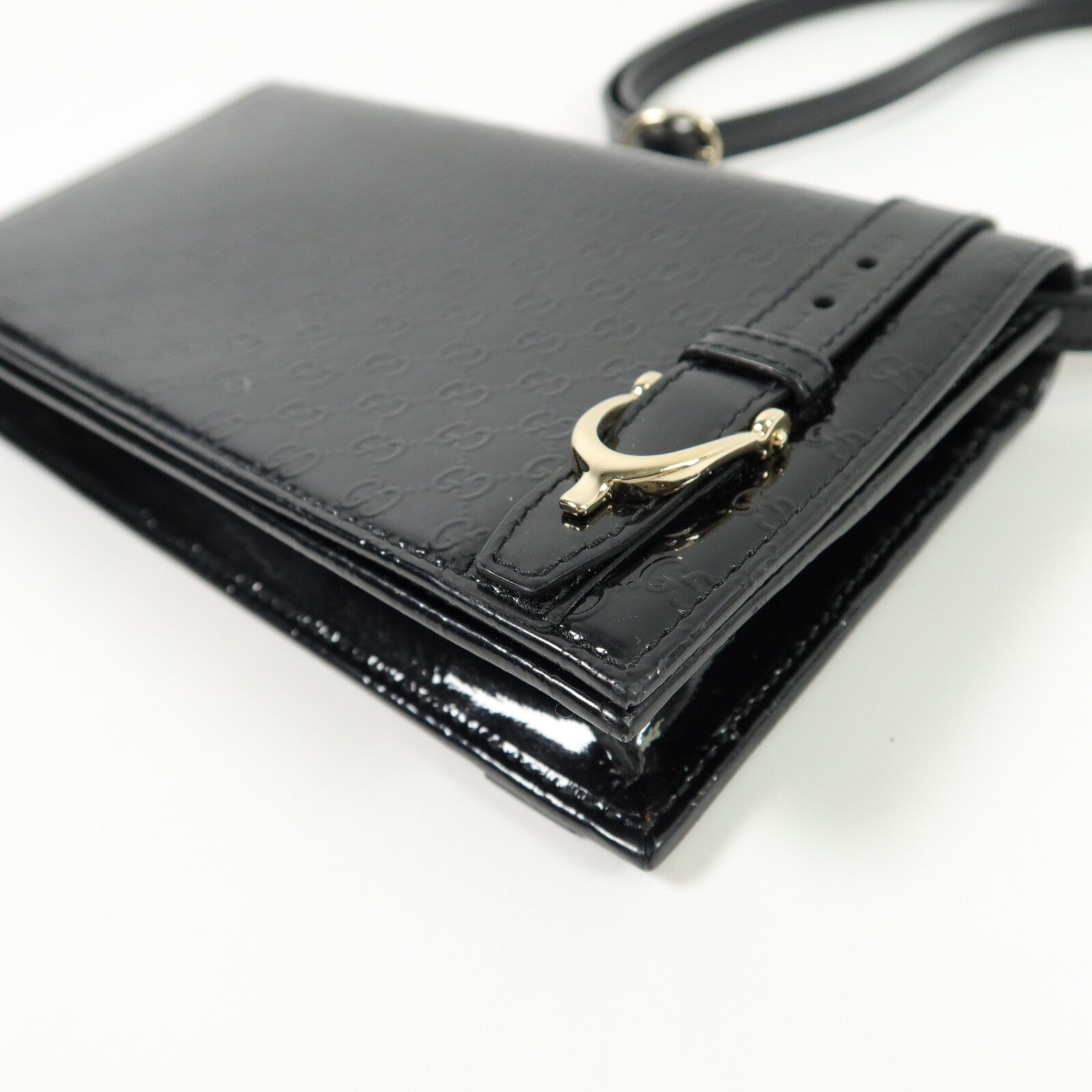GUCCI 漆皮皮革Wallet on Chain肩背袋