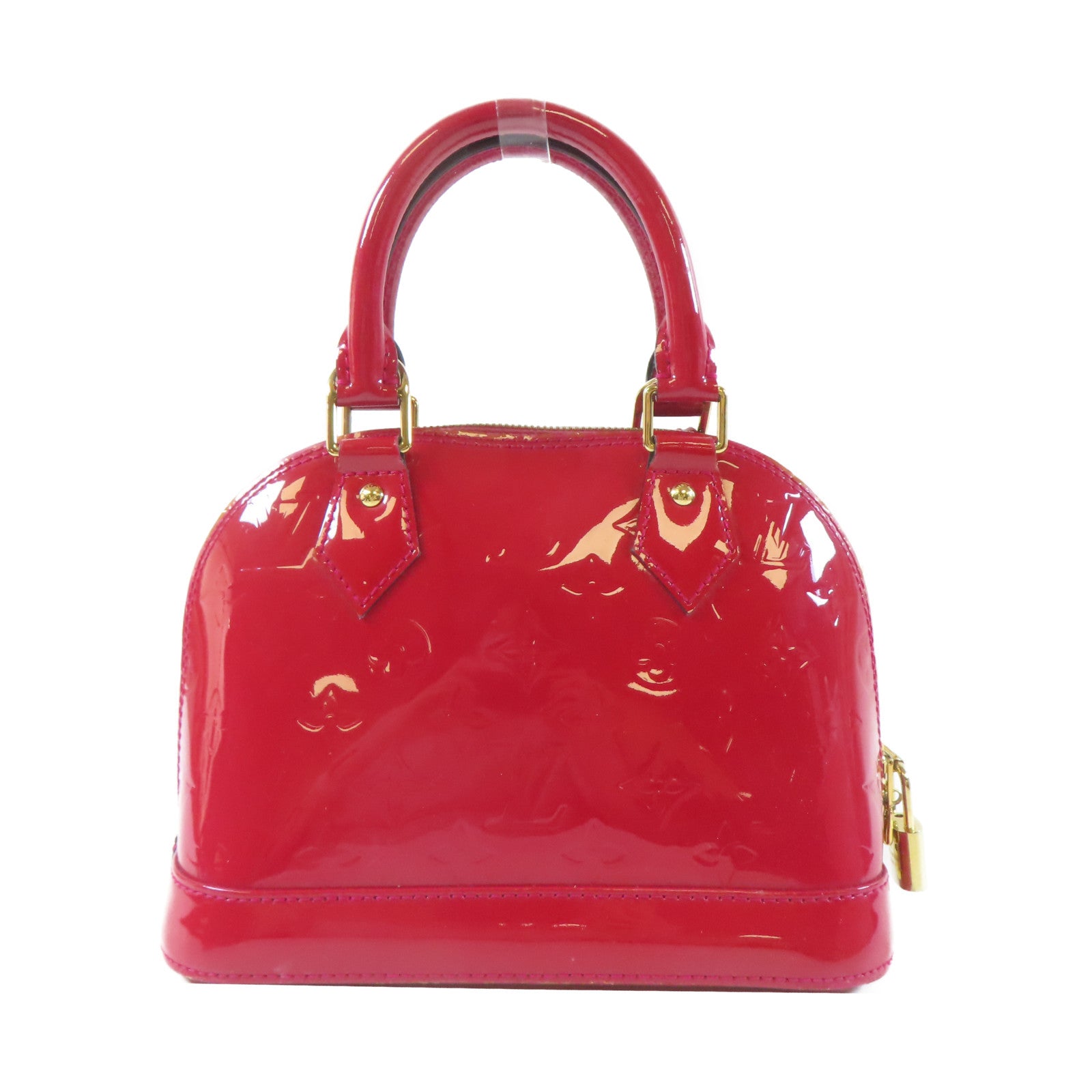 LOUIS VUITTON Vernis Alma BB金扣手挽肩背兩用袋紅色