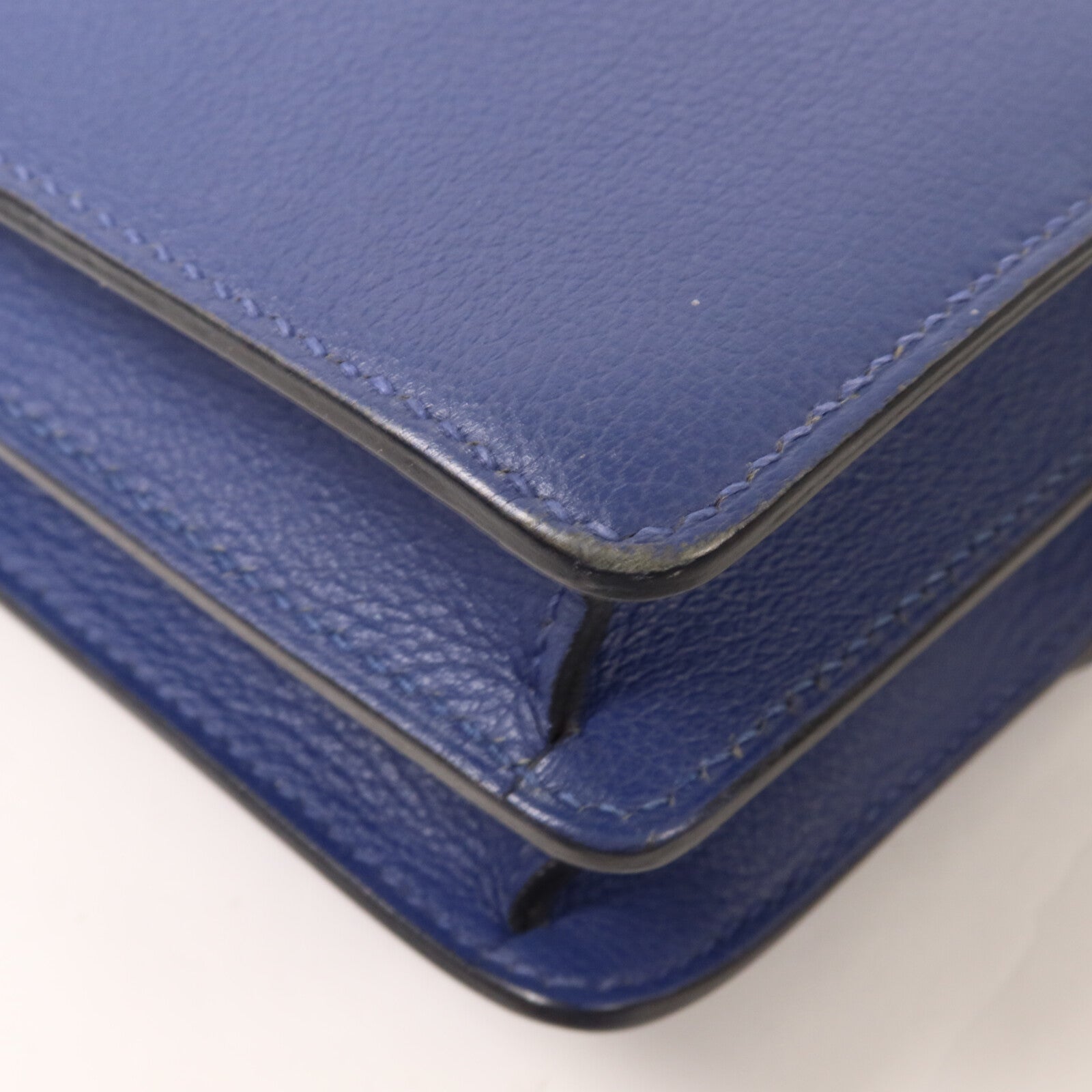 HERMES Evercolor皮革Roulis Mini肩背袋Bleu Agate