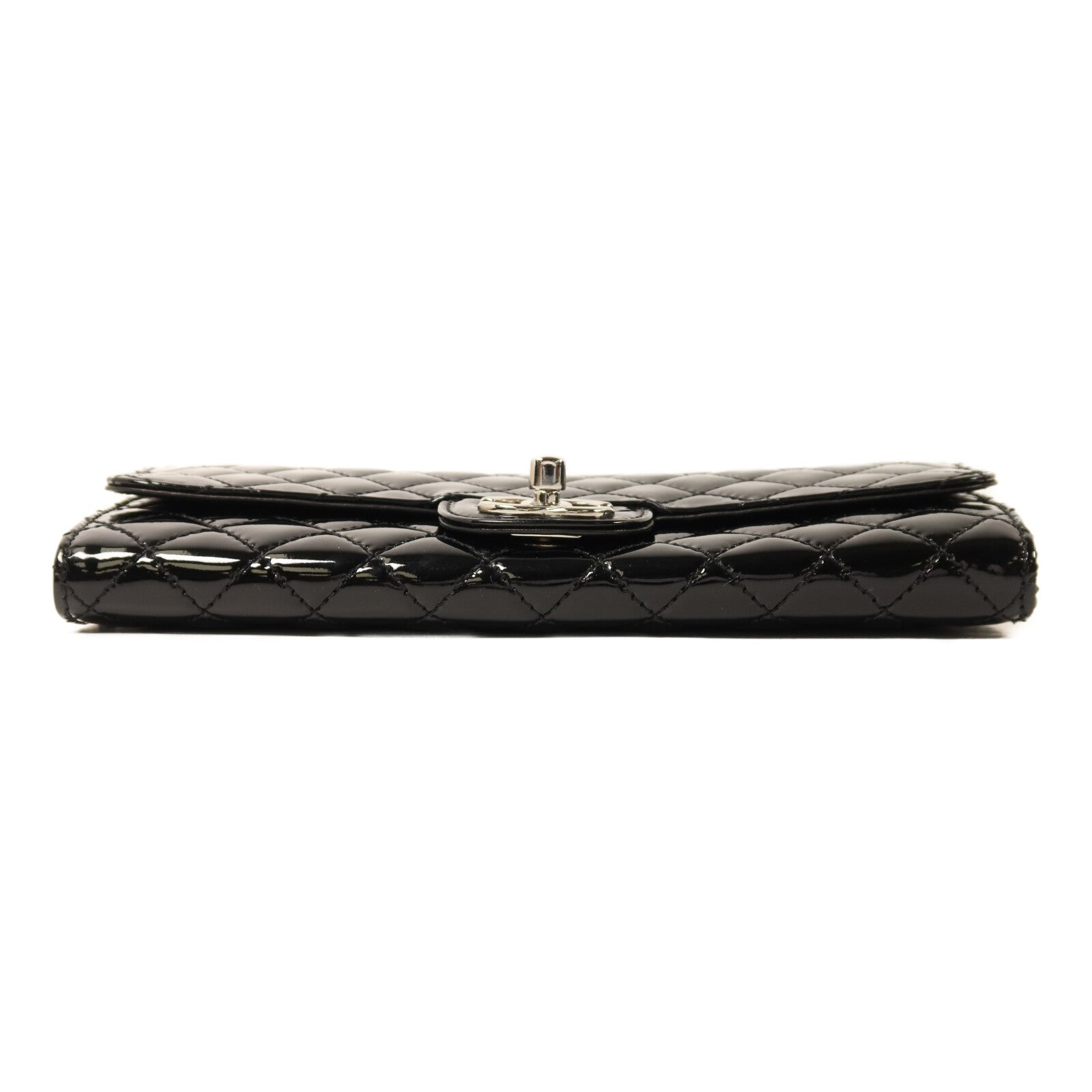 CHANEL 漆皮皮革Chain Shoulder銀扣鏈帶肩背袋