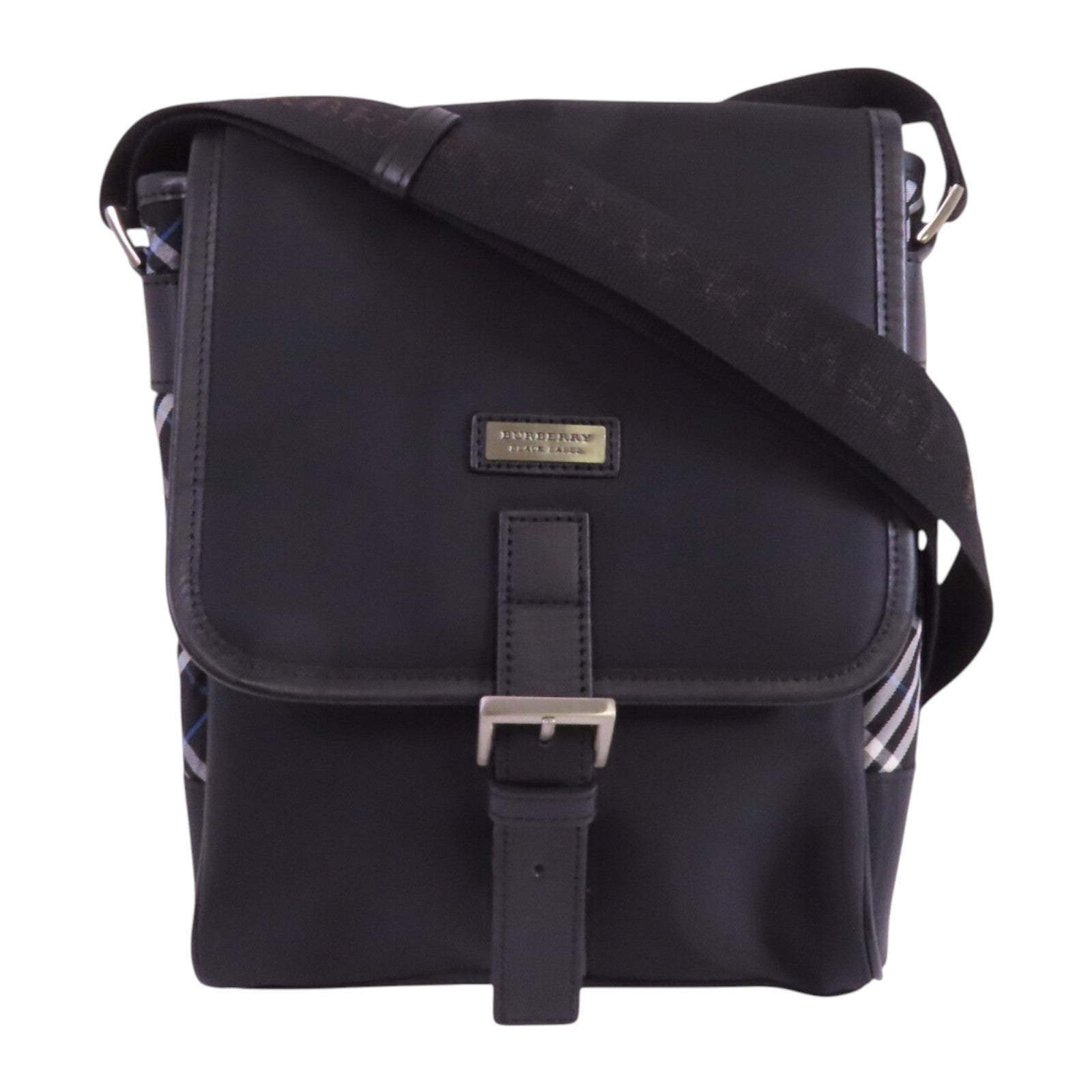 BURBERRY 尼龍Shoulder Bag銀扣肩背袋