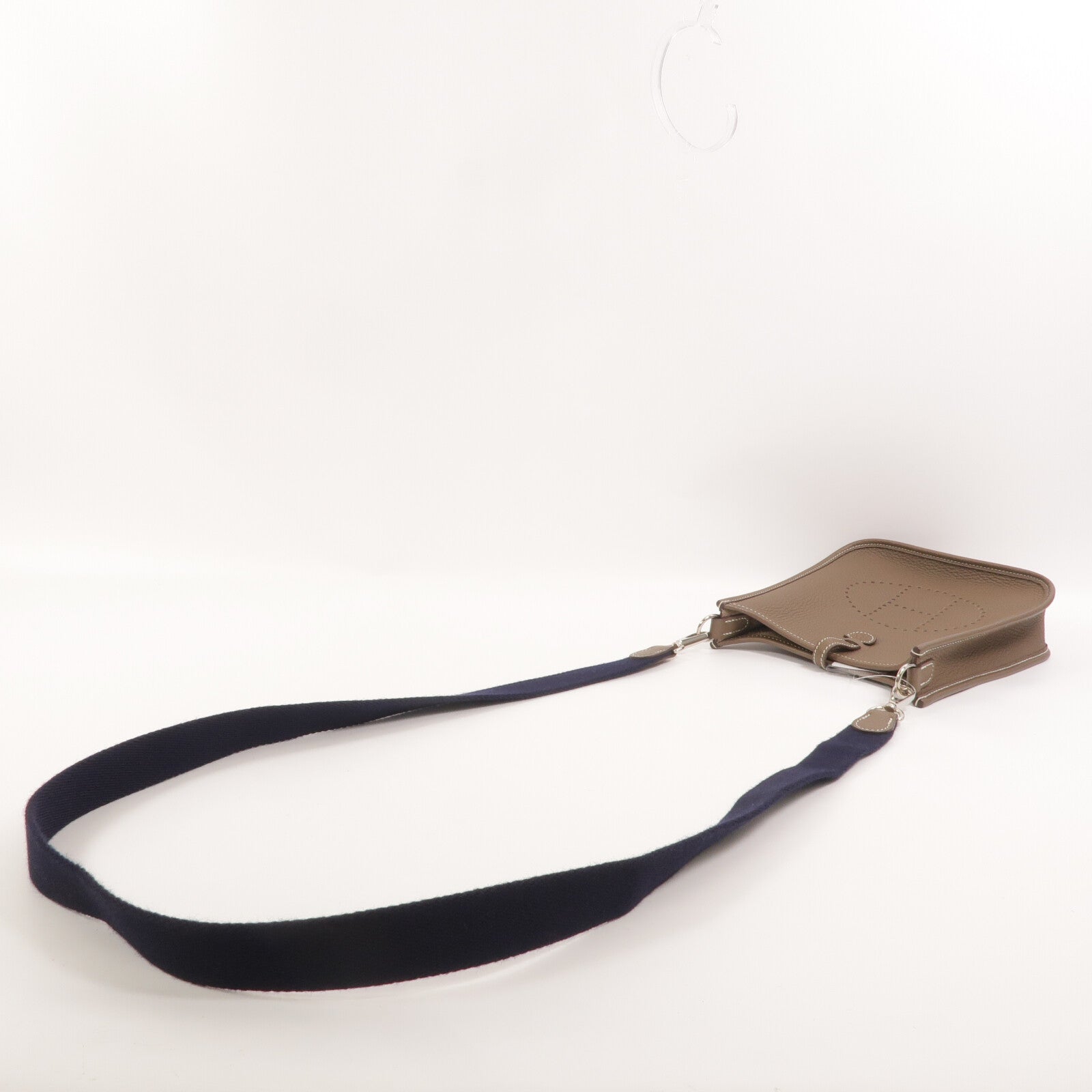 HERMES Clemence皮革Evelyne TPM肩背袋Etoupe