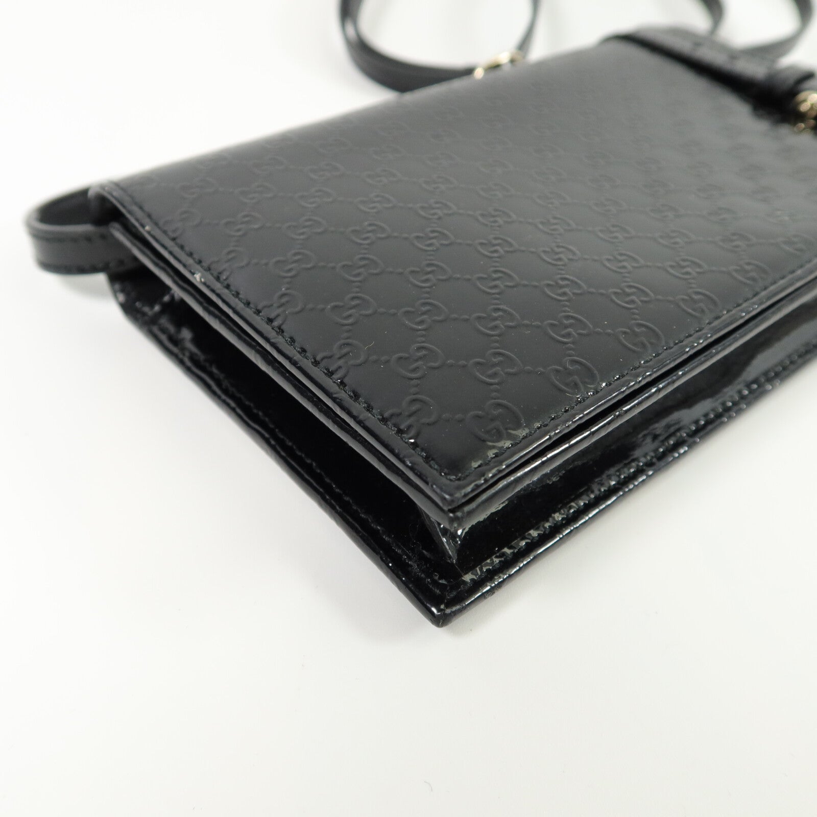 GUCCI 漆皮皮革Wallet on Chain肩背袋