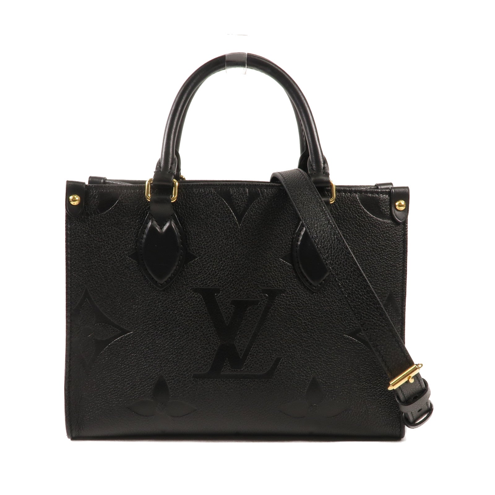 LOUIS VUITTON Monogram Empreinte On The Go PM金扣手挽肩背兩用袋