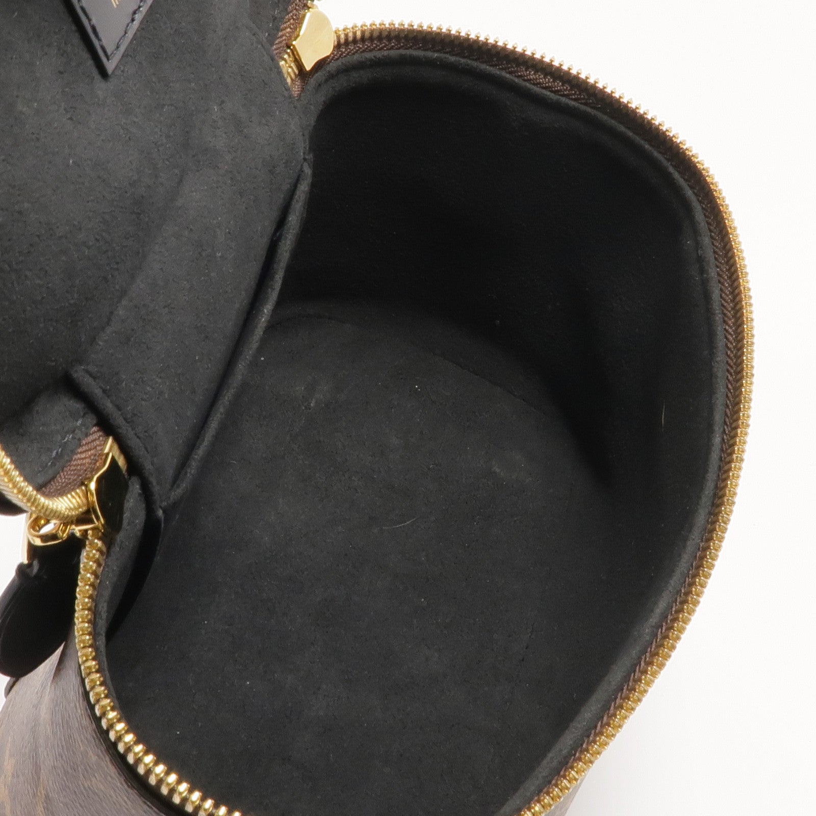 LOUIS VUITTON Monogram/Monogram Reverse Vanity PM金扣手挽肩背兩用袋棕色