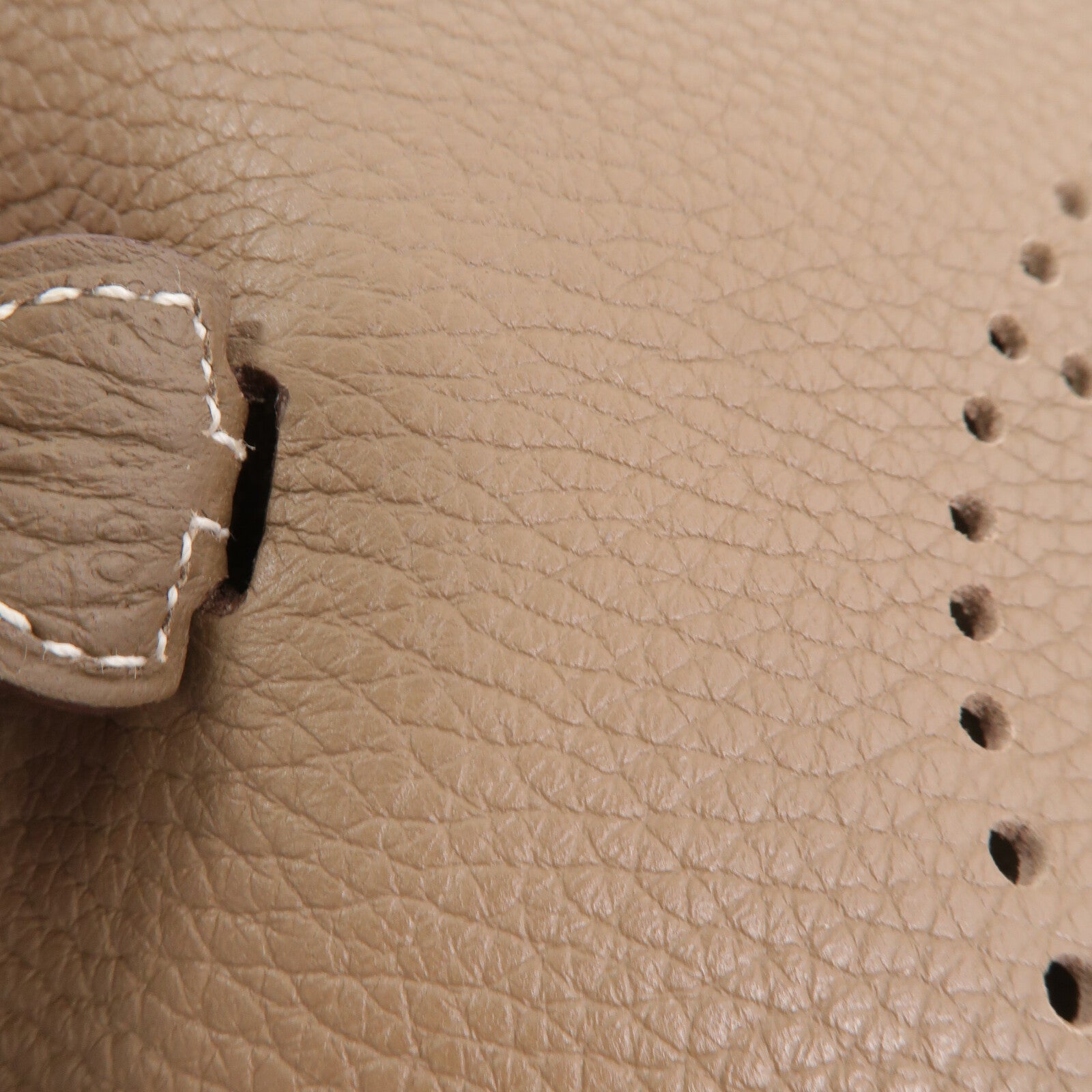 HERMES Clemence皮革Evelyne TPM肩背袋Etoupe