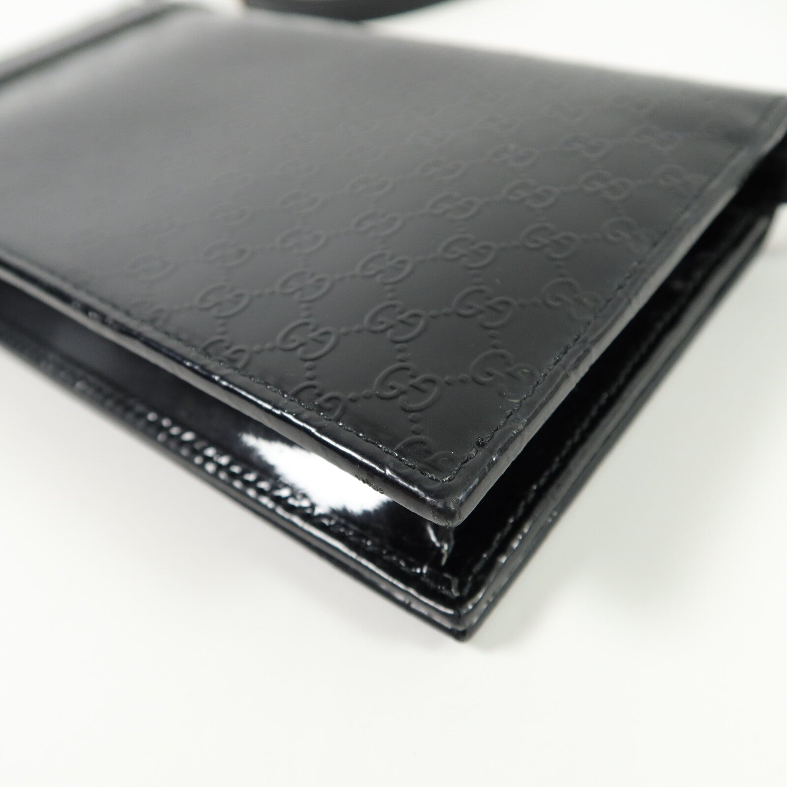 GUCCI 漆皮皮革Wallet on Chain肩背袋