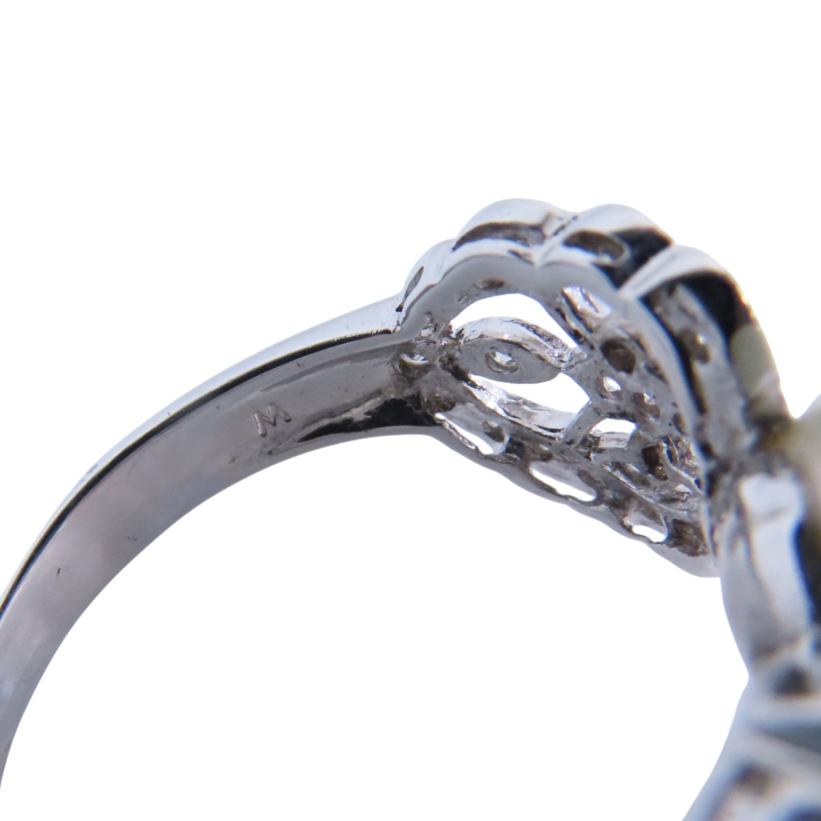 JEWELRY 【激減優惠】18K白金Pearl Diamond Ring珍珠/鑽石戒指US#7.5