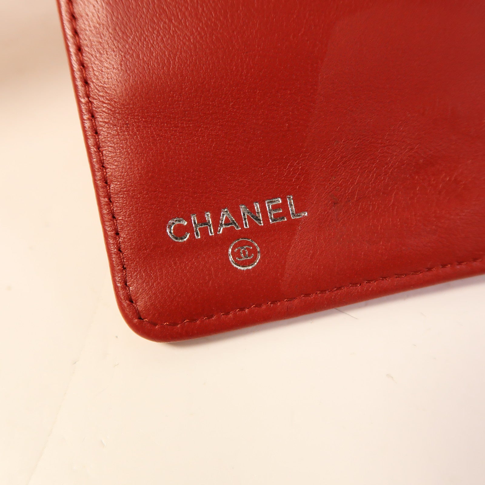 CHANEL 羊皮皮革Long Wallet銀扣長錢包