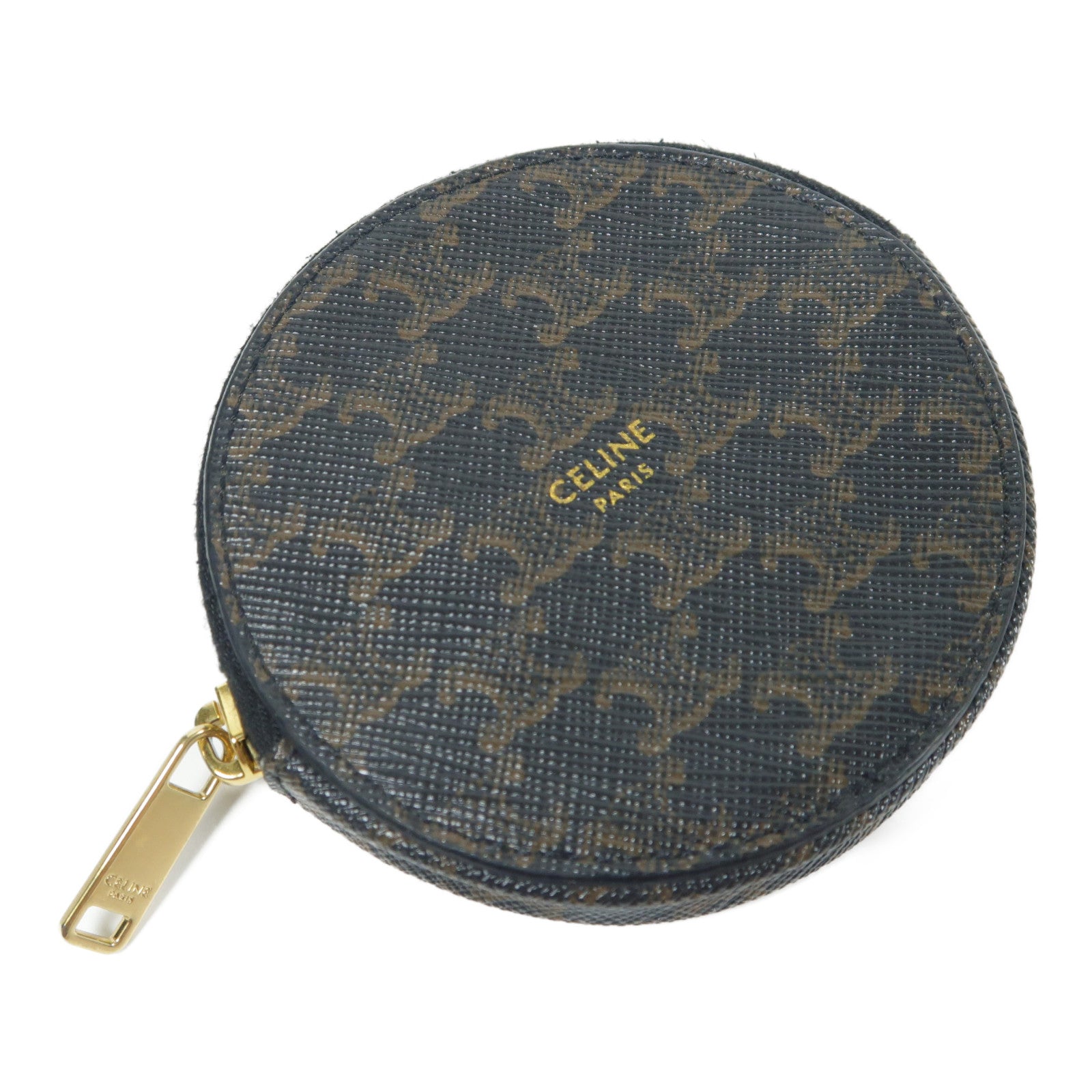CELINE 塗層帆布Coin purse金扣零錢包