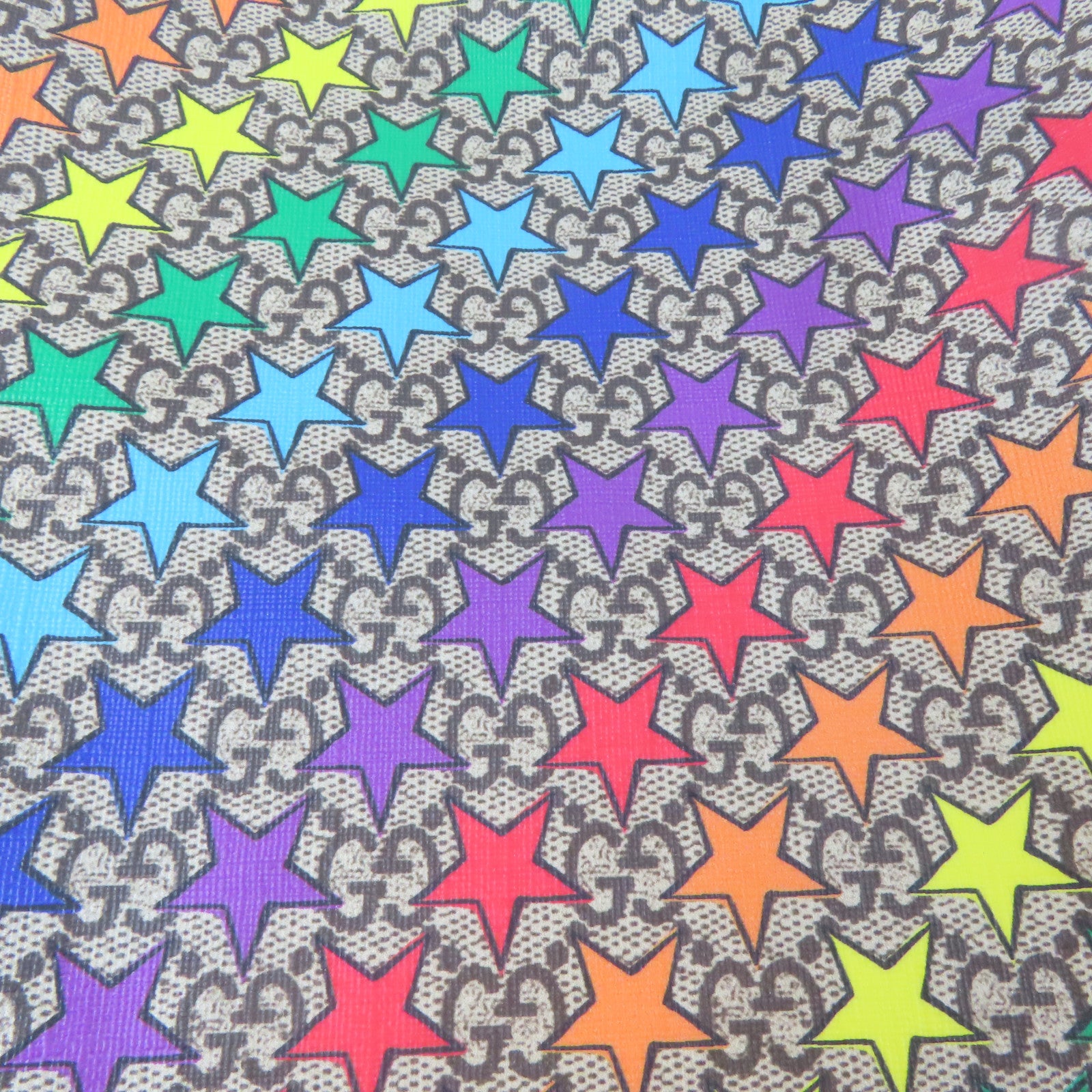 GUCCI 塗層帆布GG Supreme Rainbow Star Backpack背包彩色