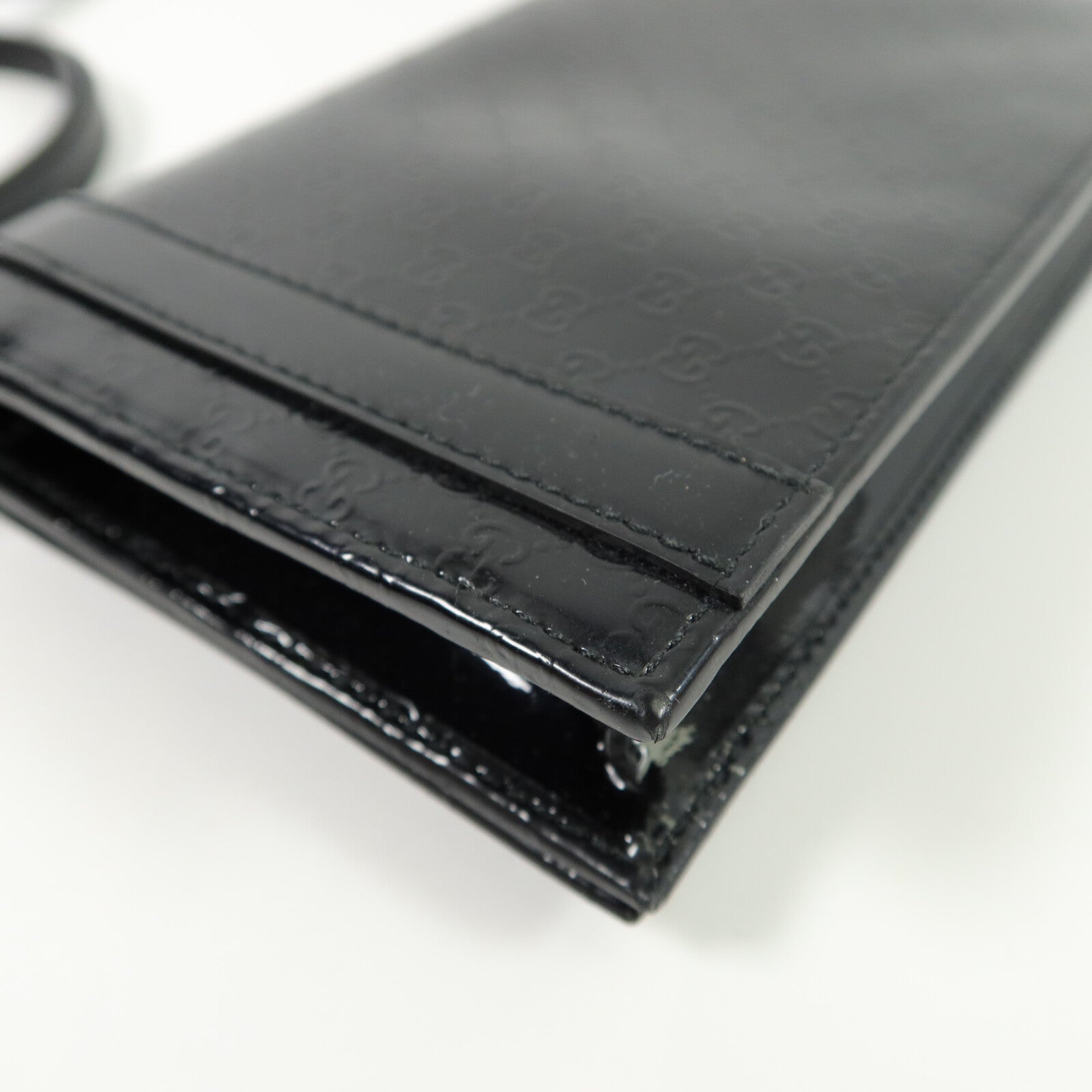 GUCCI 漆皮皮革Wallet on Chain肩背袋