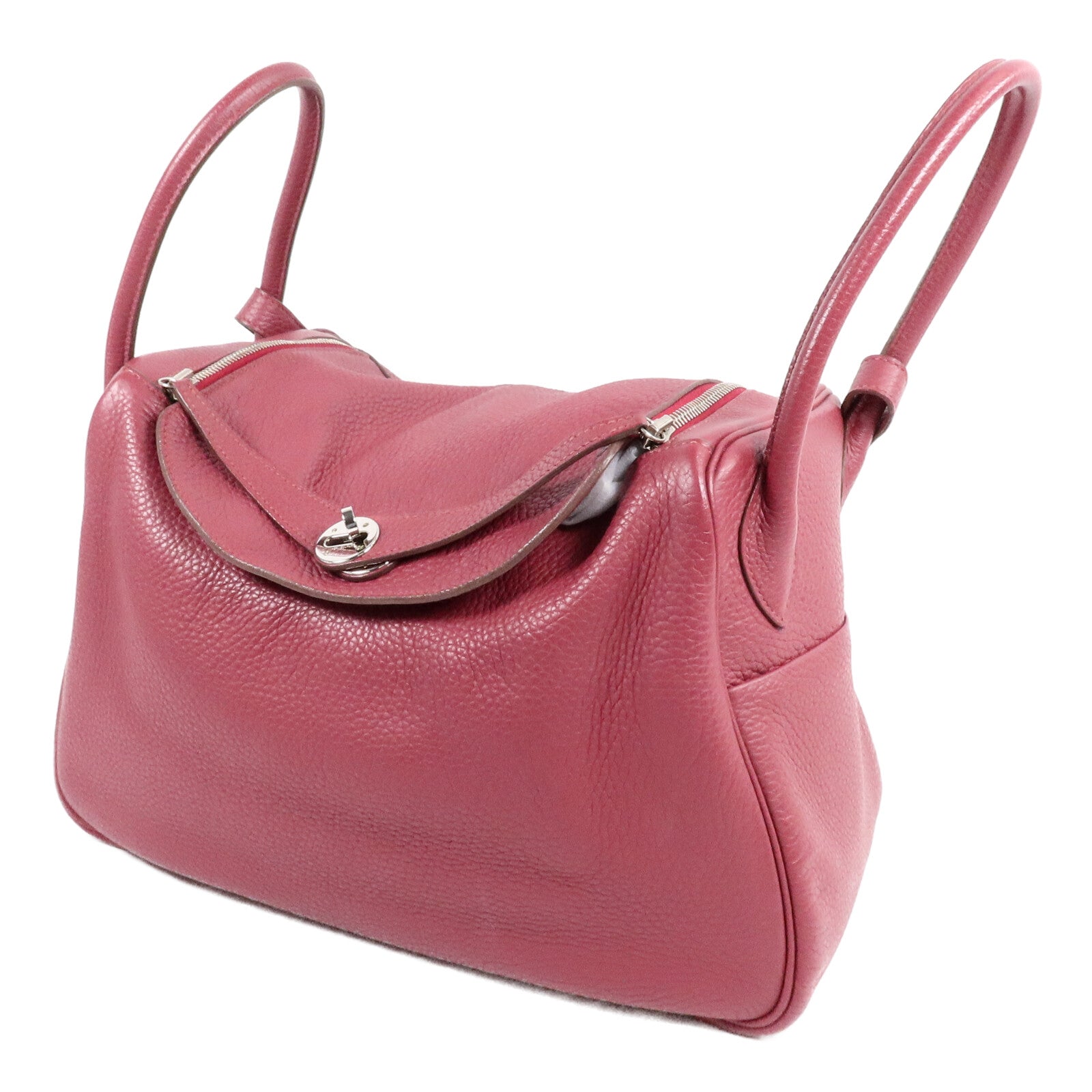 HERMES Clemence皮革Lindy 34手挽肩背兩用袋Rubis